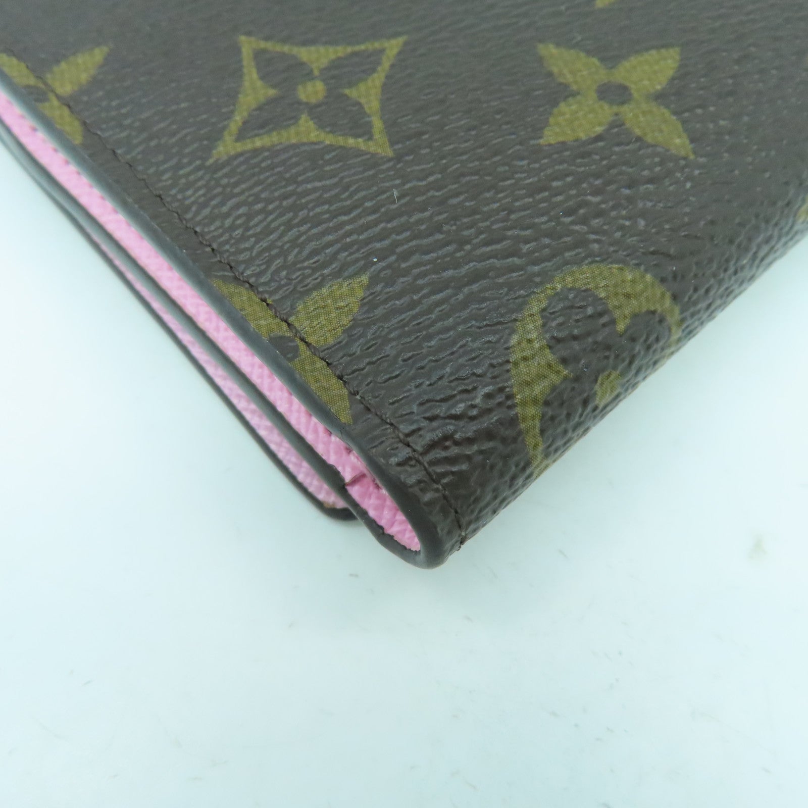 LOUIS VUITTON 【激減優惠】Monogram Wallet金扣錢包啡色/粉紅色