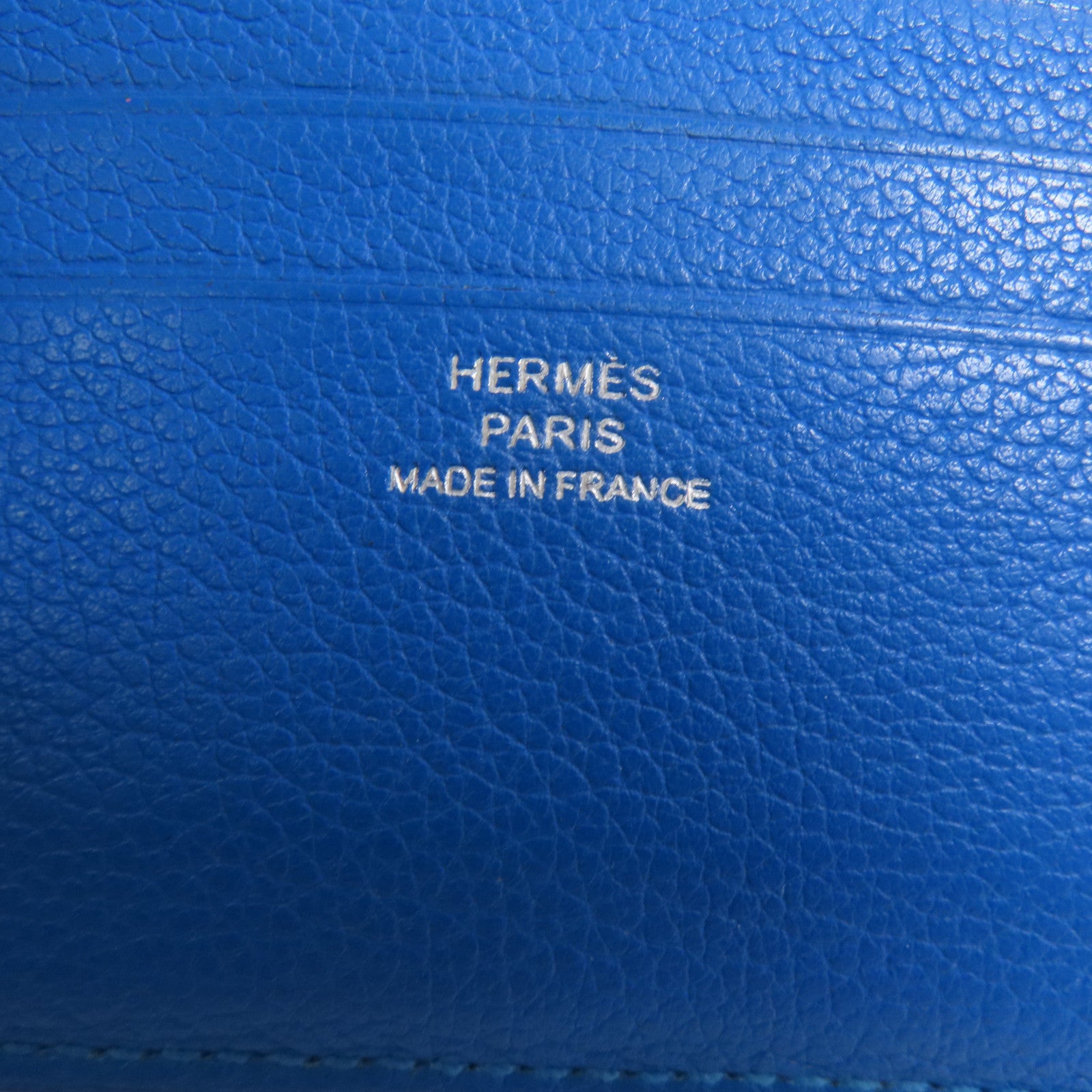 HERMES Evercolor皮革Citizen Twill Compact Wallet短錢包Bleu Hydra