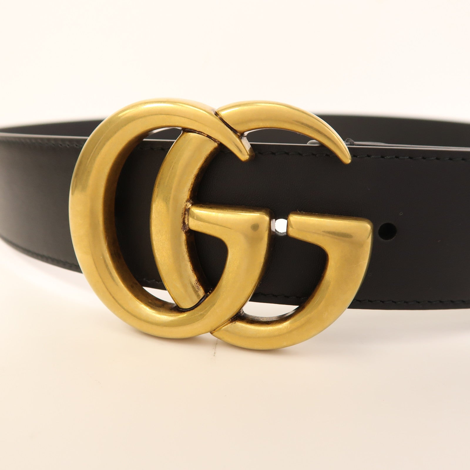 GUCCI 牛皮皮革Belt金扣皮帶