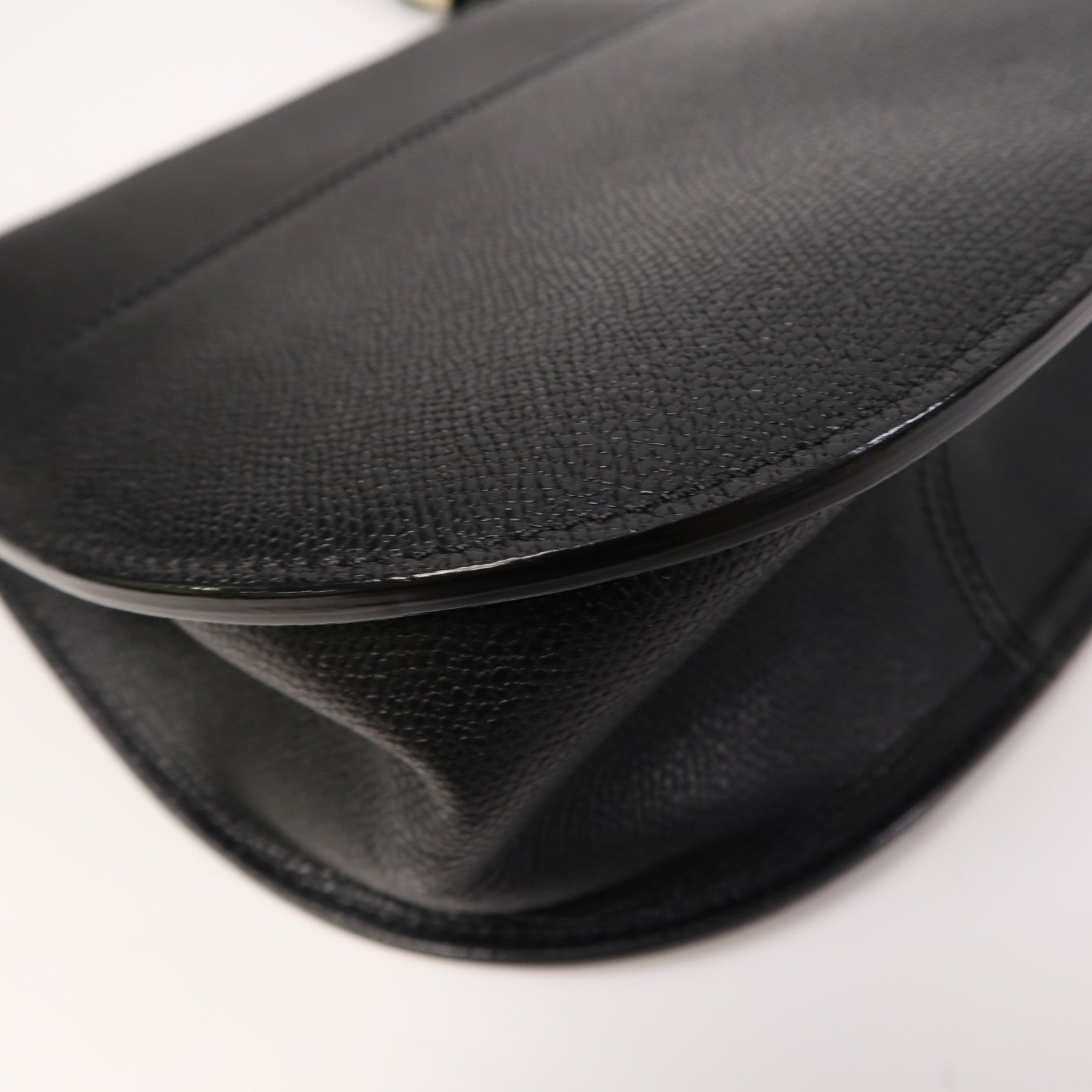 SELECTION 【激減優惠】牛皮皮革Valextra Hobo Weekend Mini Bag金扣肩背袋黑色