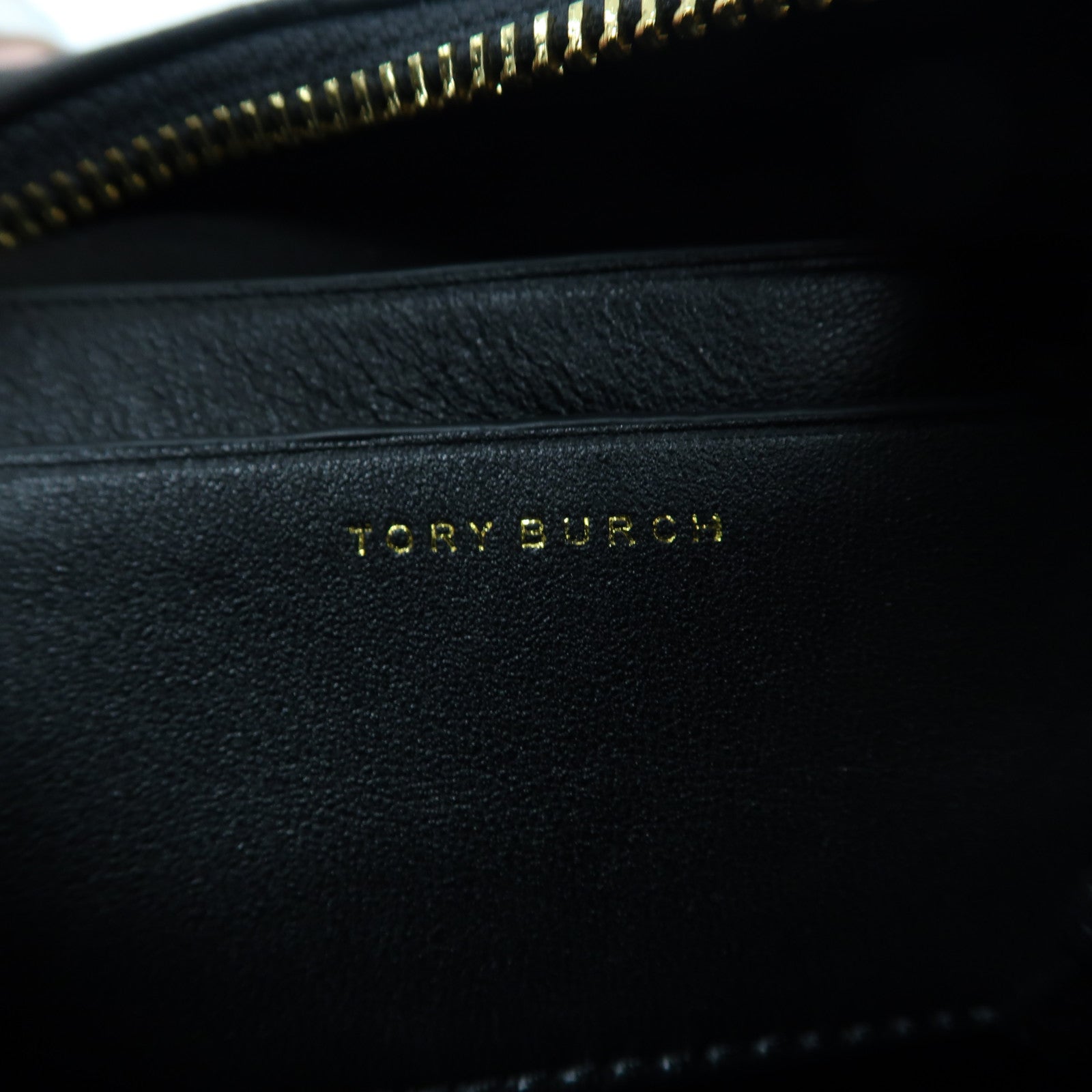 Tory Burch 羊皮皮革Shoulder Bag金扣手挽肩背兩用袋黑色