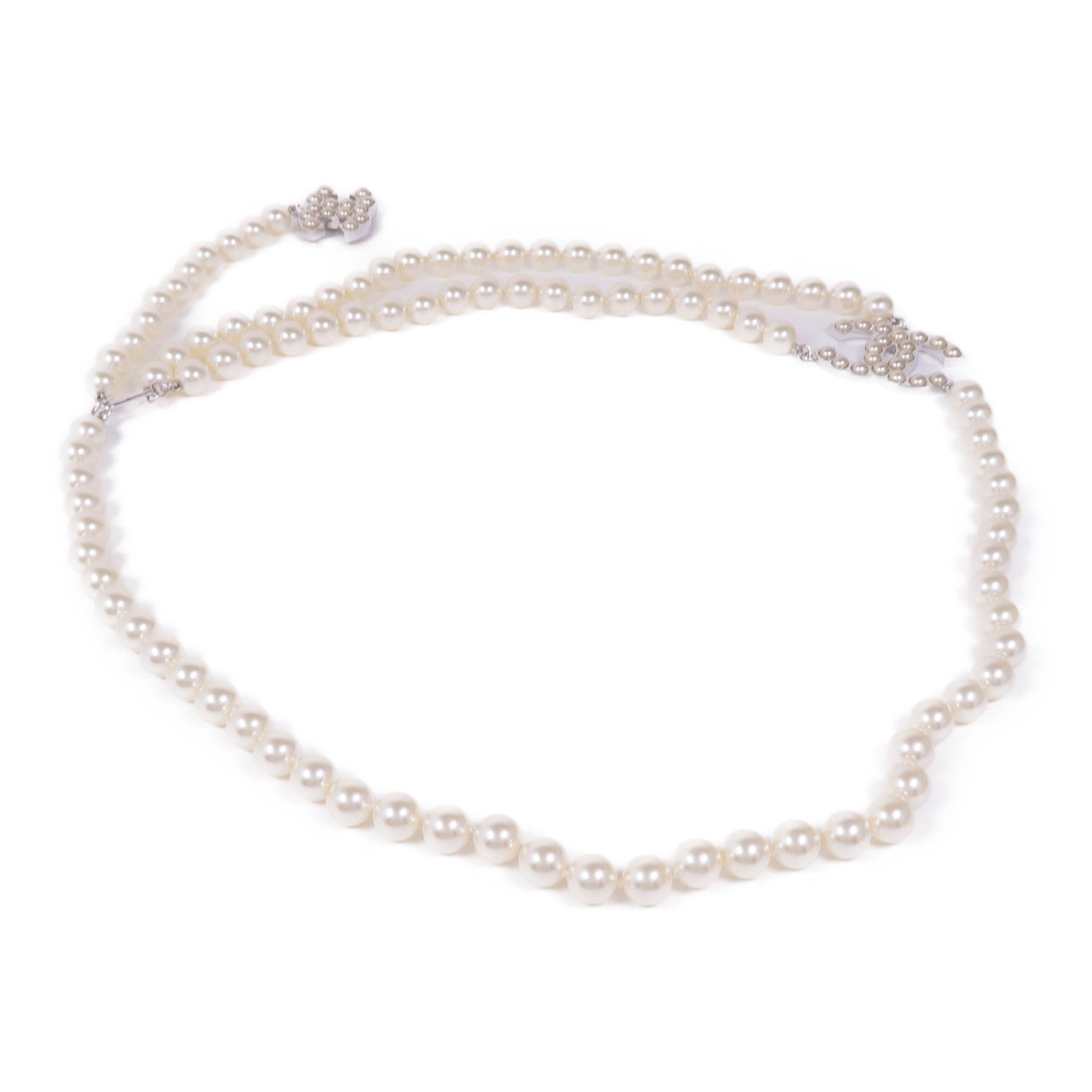 CHANEL CC SHW Belt PVC White
