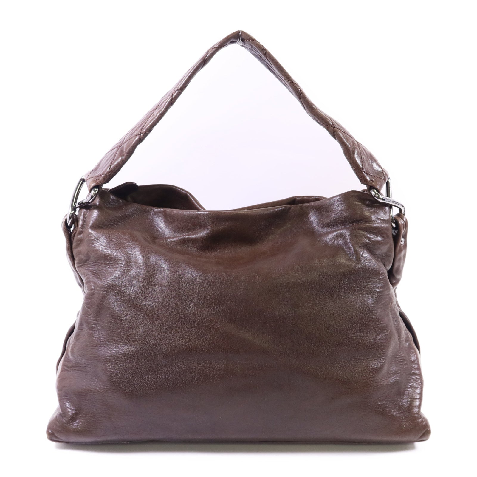 CHANEL 羊皮皮革Shoulder Bag銀扣肩背袋