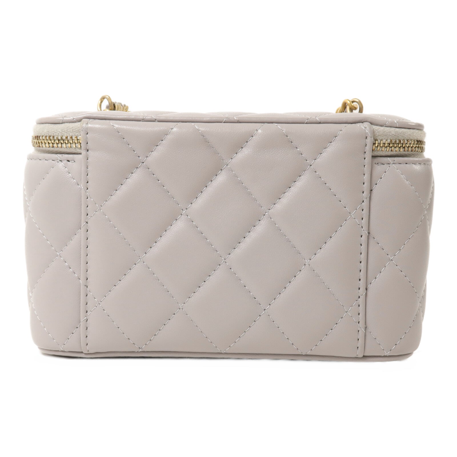 CHANEL 羊皮皮革Vanity Case鏈帶肩背袋