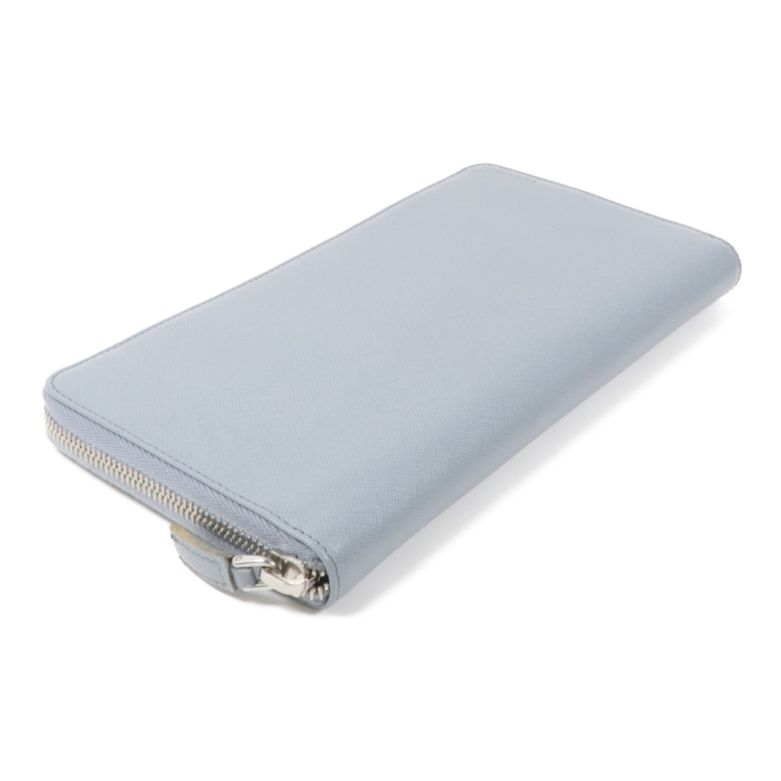 PRADA Saffiano皮革Long Wallet銀扣長錢包