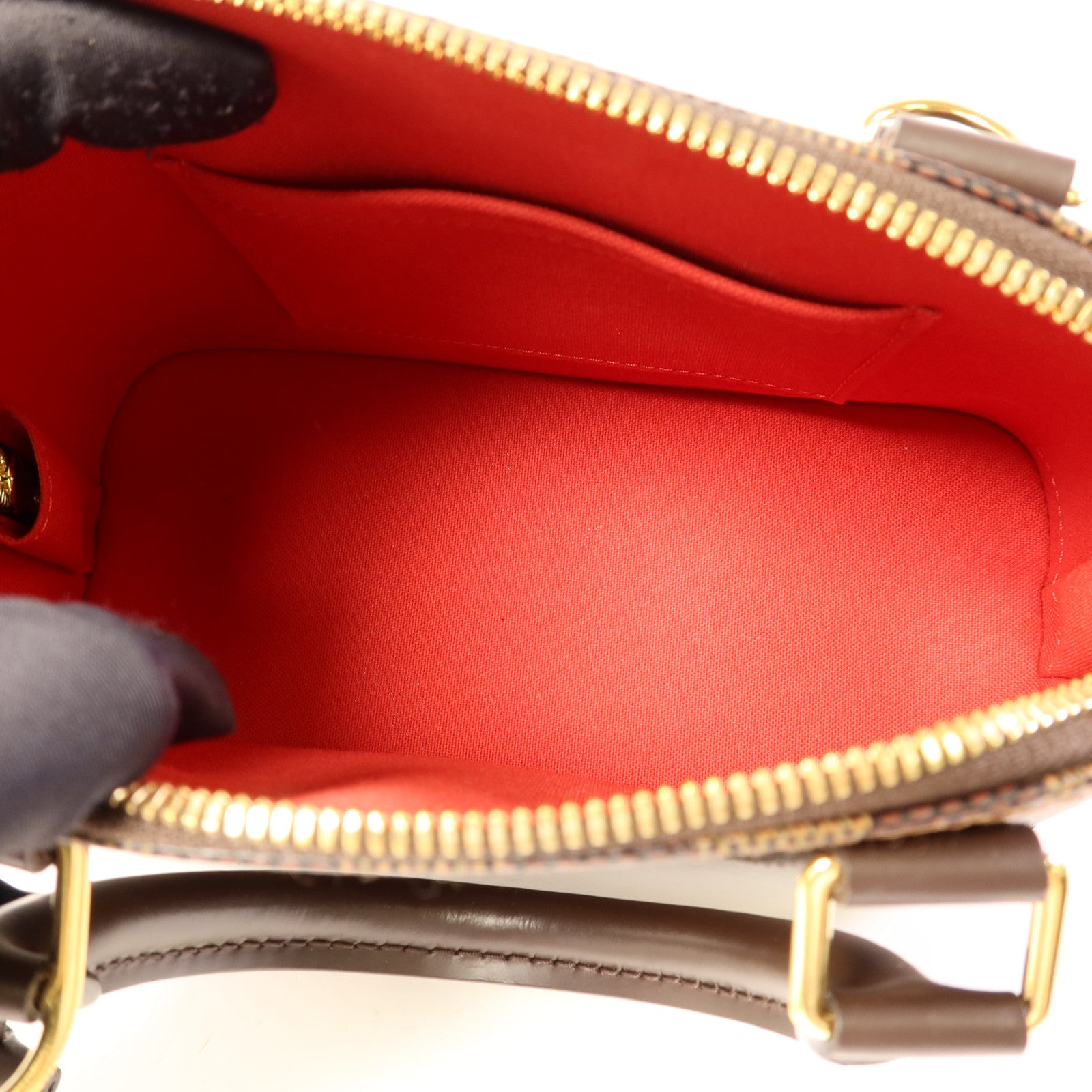 LOUIS VUITTON Damier Alma BB金扣手挽肩背兩用袋