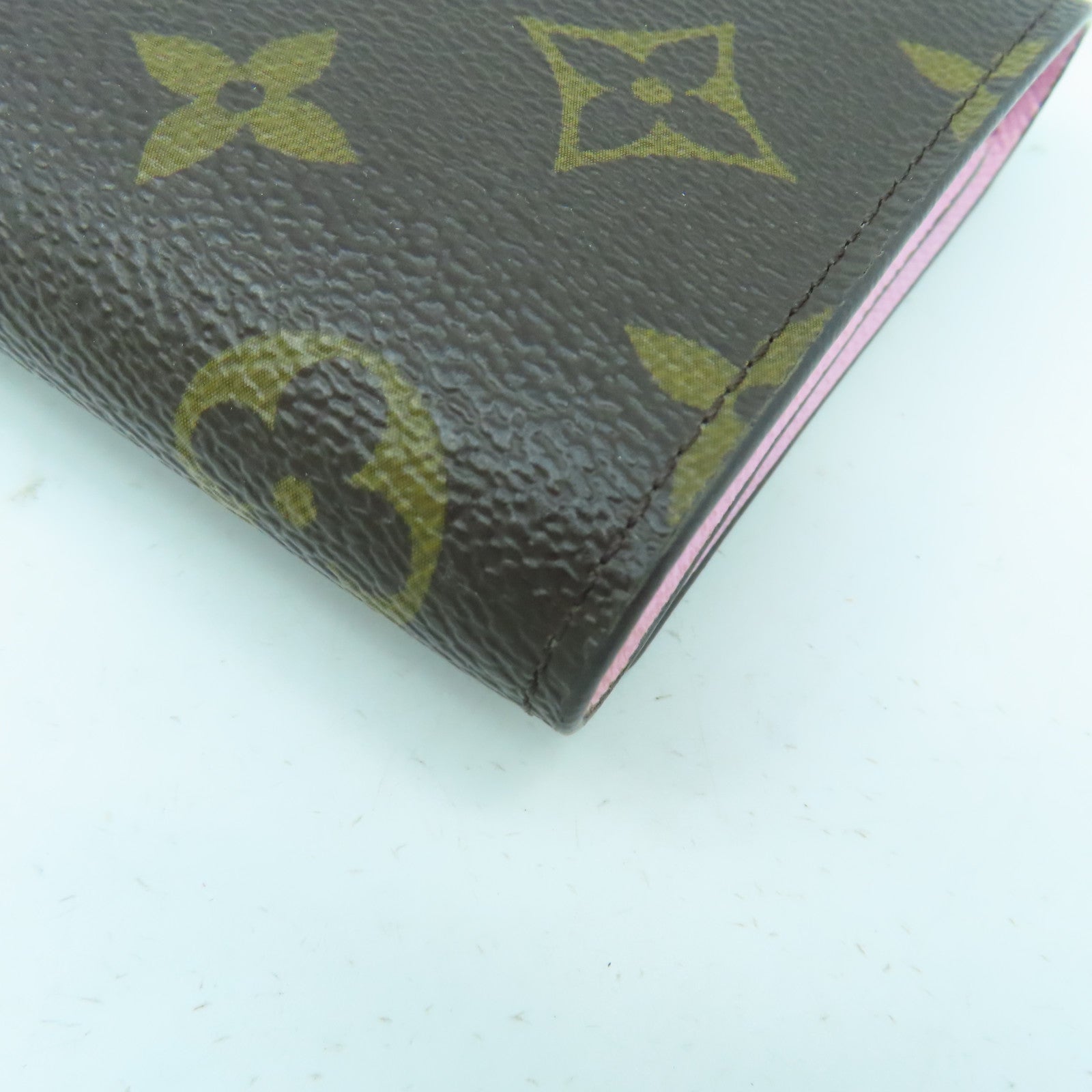 LOUIS VUITTON 【激減優惠】Monogram Wallet金扣錢包啡色/粉紅色