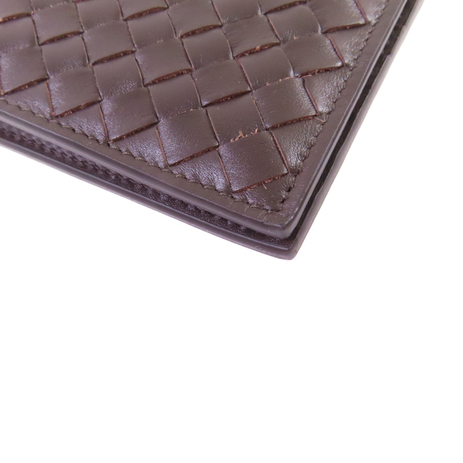 BOTTEGA VENETA 織紋皮革Short Wallet短錢包啡色