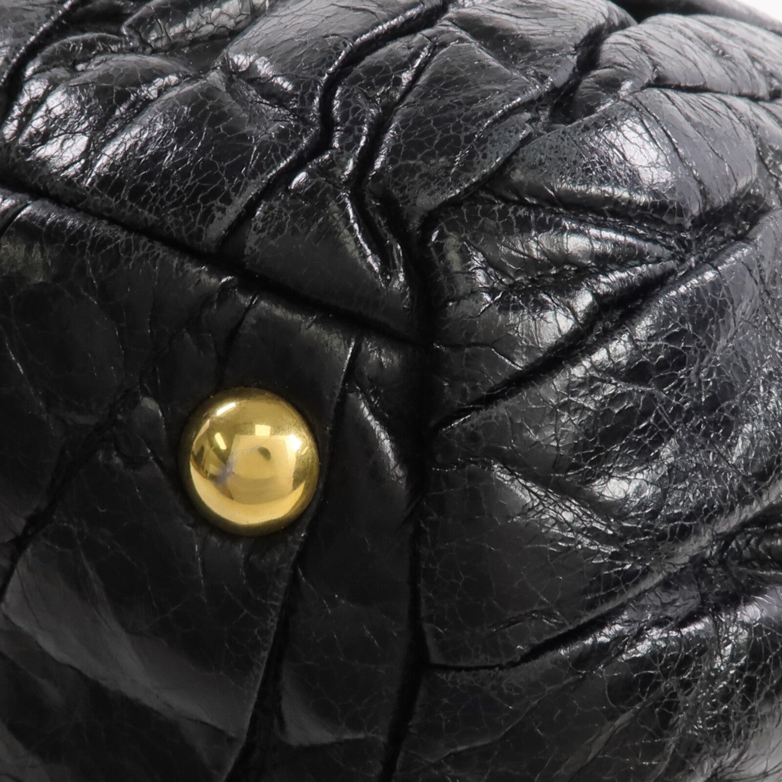 Miu Miu 牛皮皮革2 Way Shoulder金扣手挽肩背兩用袋