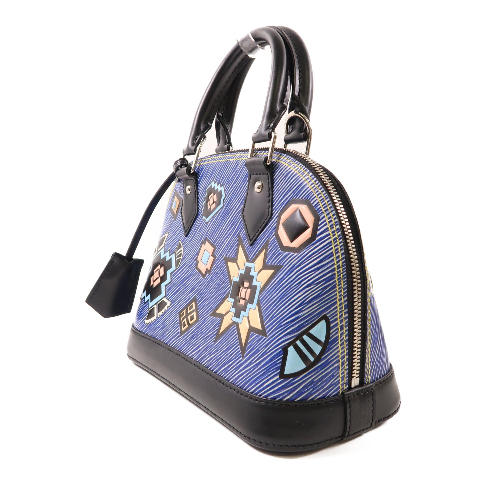 LOUIS VUITTON Epi Denim Alma BB銀扣手挽肩背兩用袋
