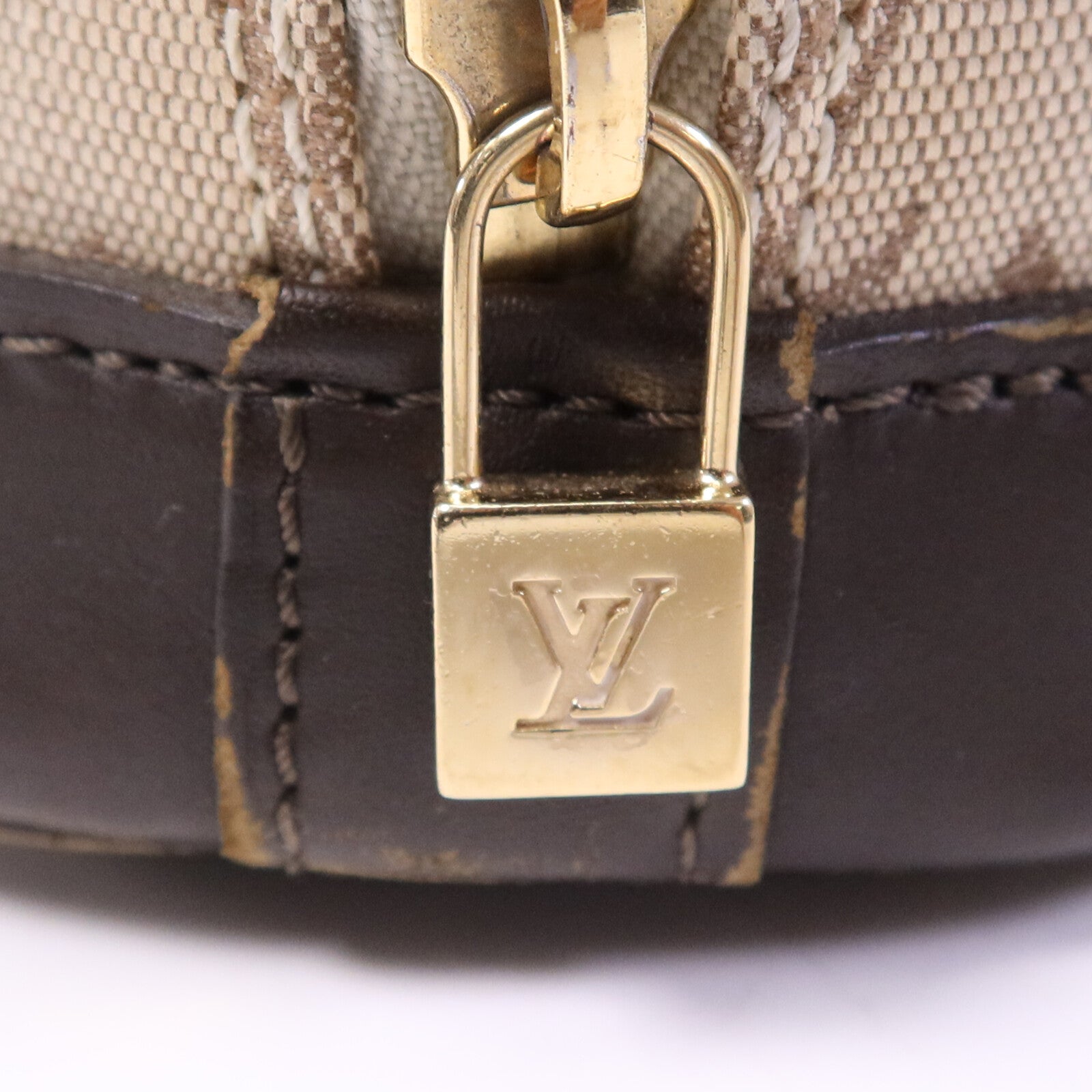 LOUIS VUITTON Monogram Mini Alma Haut金扣手挽袋