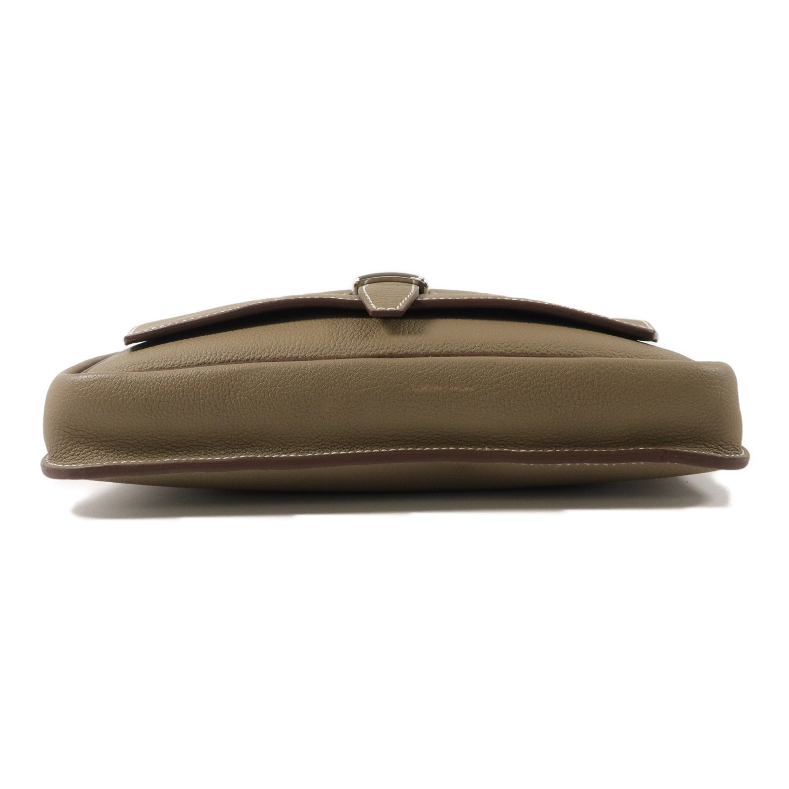 HERMES Clemence皮革Steve Light Junior肩背袋Etoupe