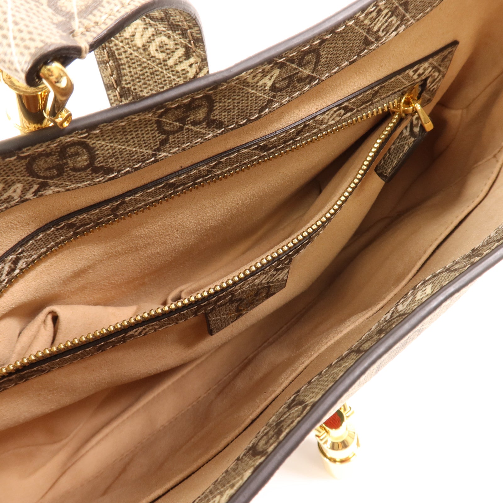 GUCCI 塗層帆布Gucci x Balenciaga Jackie 1961金扣手挽肩背兩用袋