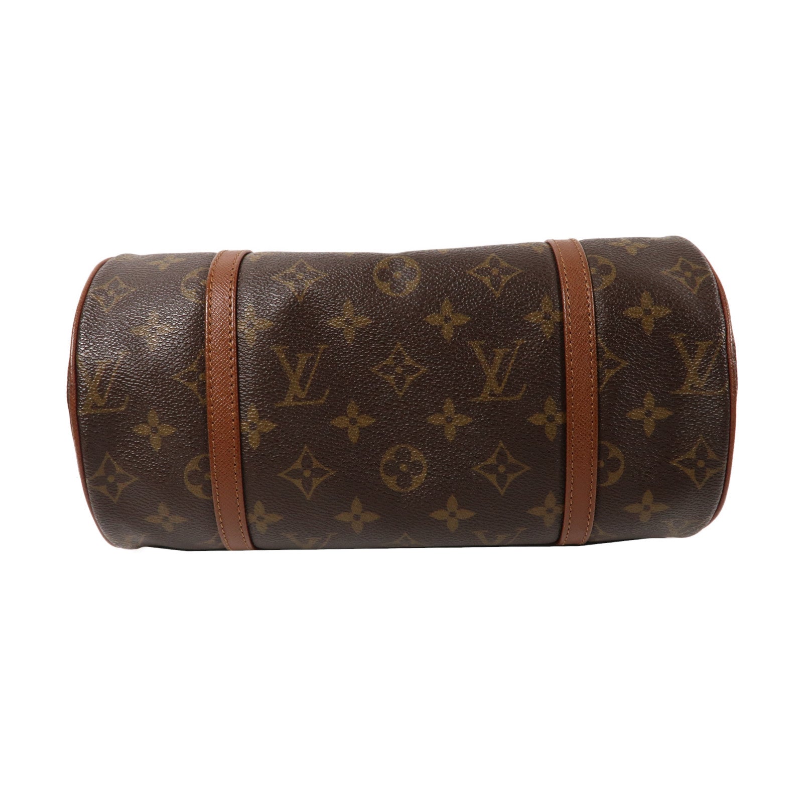 LOUIS VUITTON Monogram Papillon PM金扣手挽袋啡色