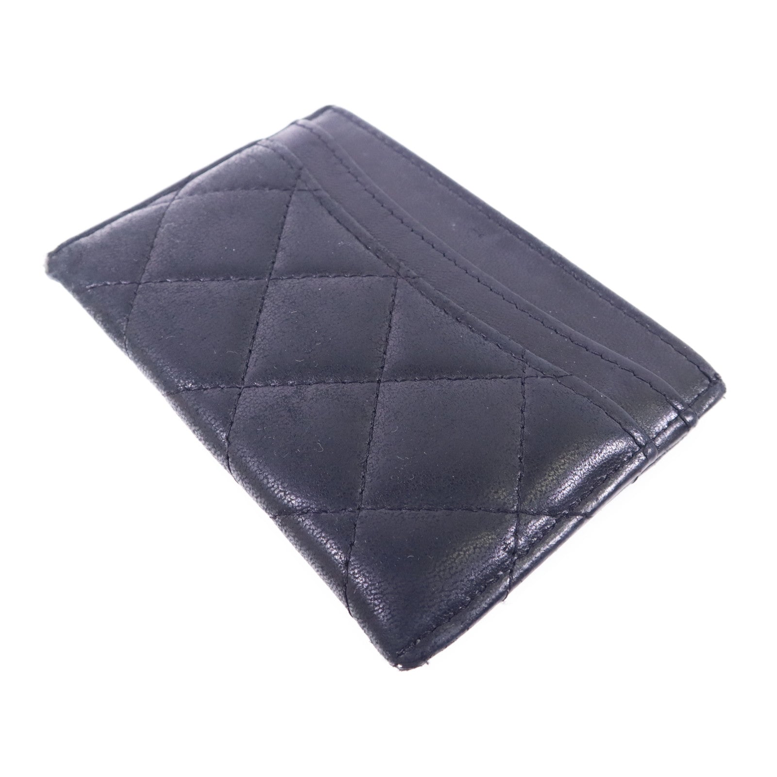 CHANEL 羊皮皮革Card Case銀扣卡片套