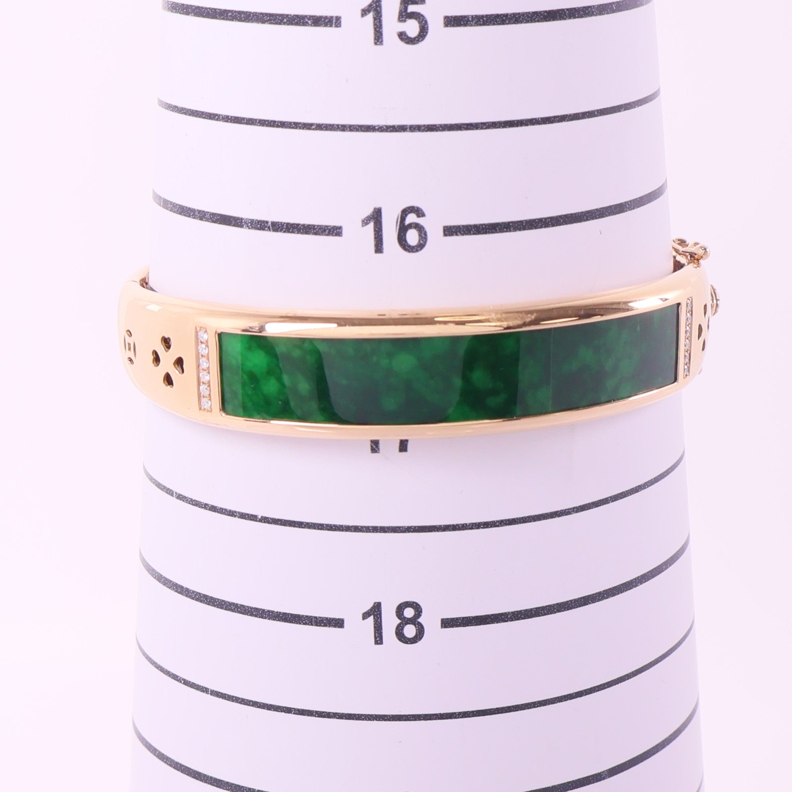 JEWELRY 18K玫瑰金Jade/Diamond Bracelet/Bangle翡翠/鑽石手鐲