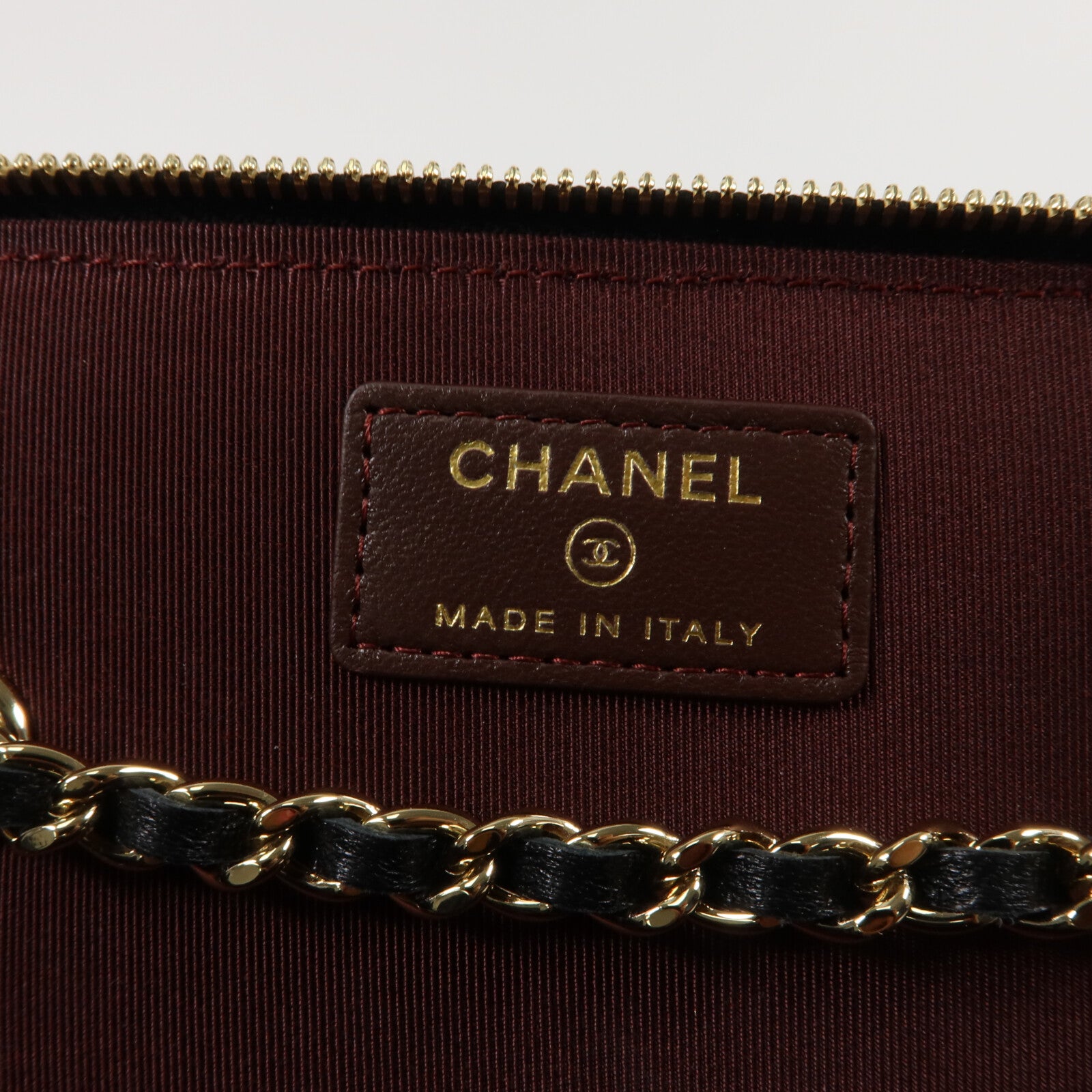 CHANEL 羊皮皮革Vanity Case鏈帶肩背袋
