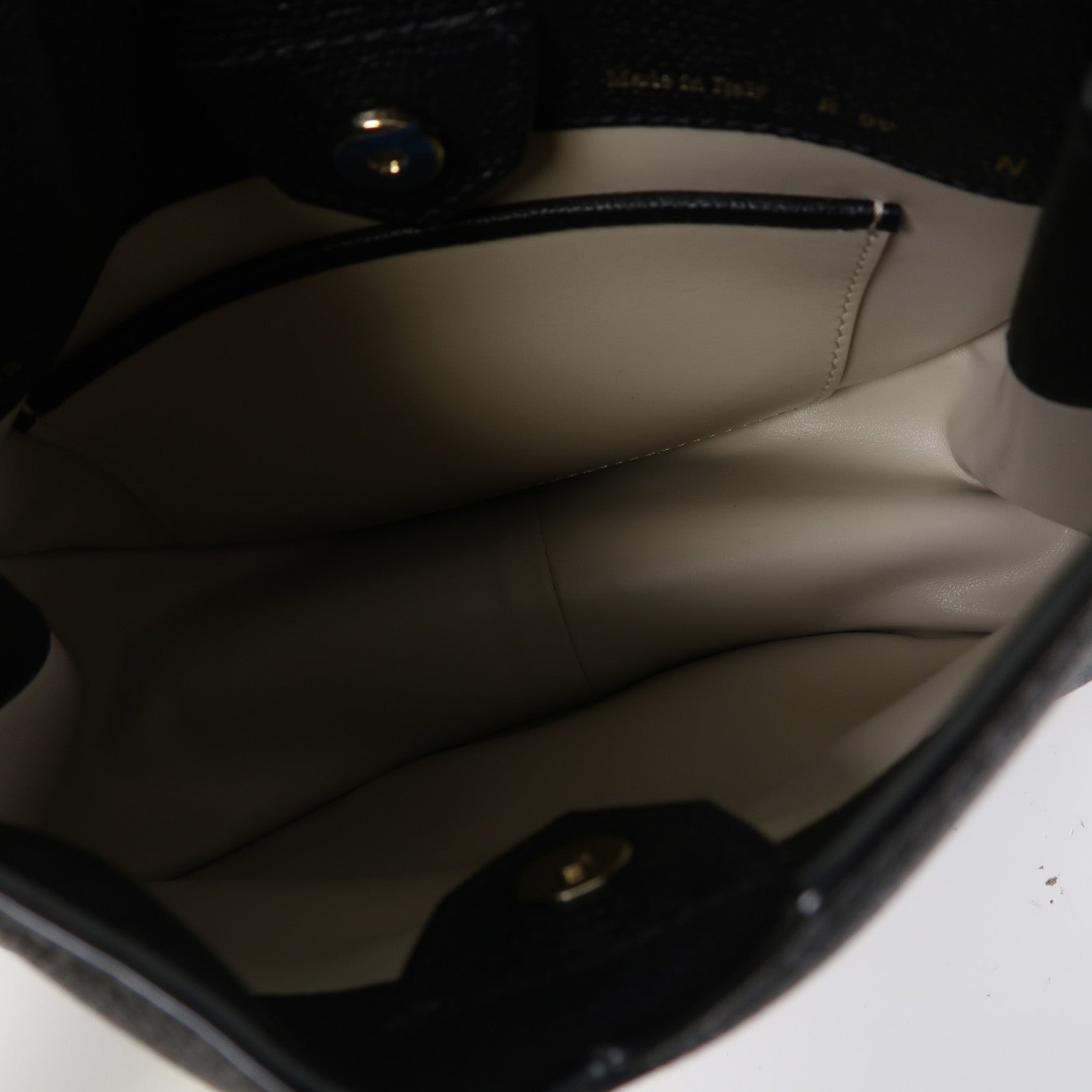 SELECTION 【激減優惠】牛皮皮革Valextra Hobo Weekend Mini Bag金扣肩背袋黑色