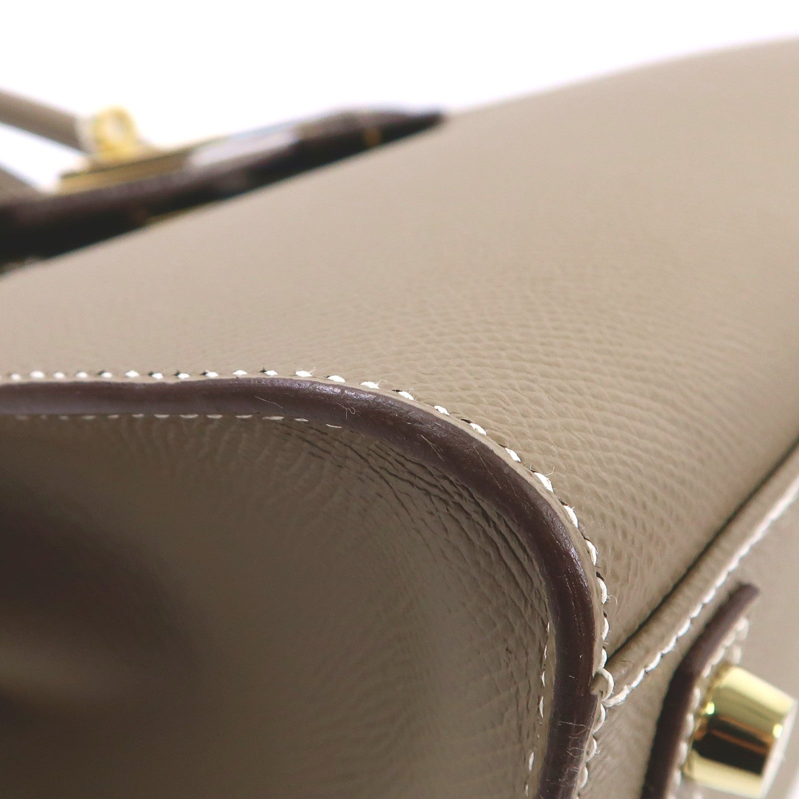 HERMES Epsom皮革Birkin 30金扣手挽袋Etoupe