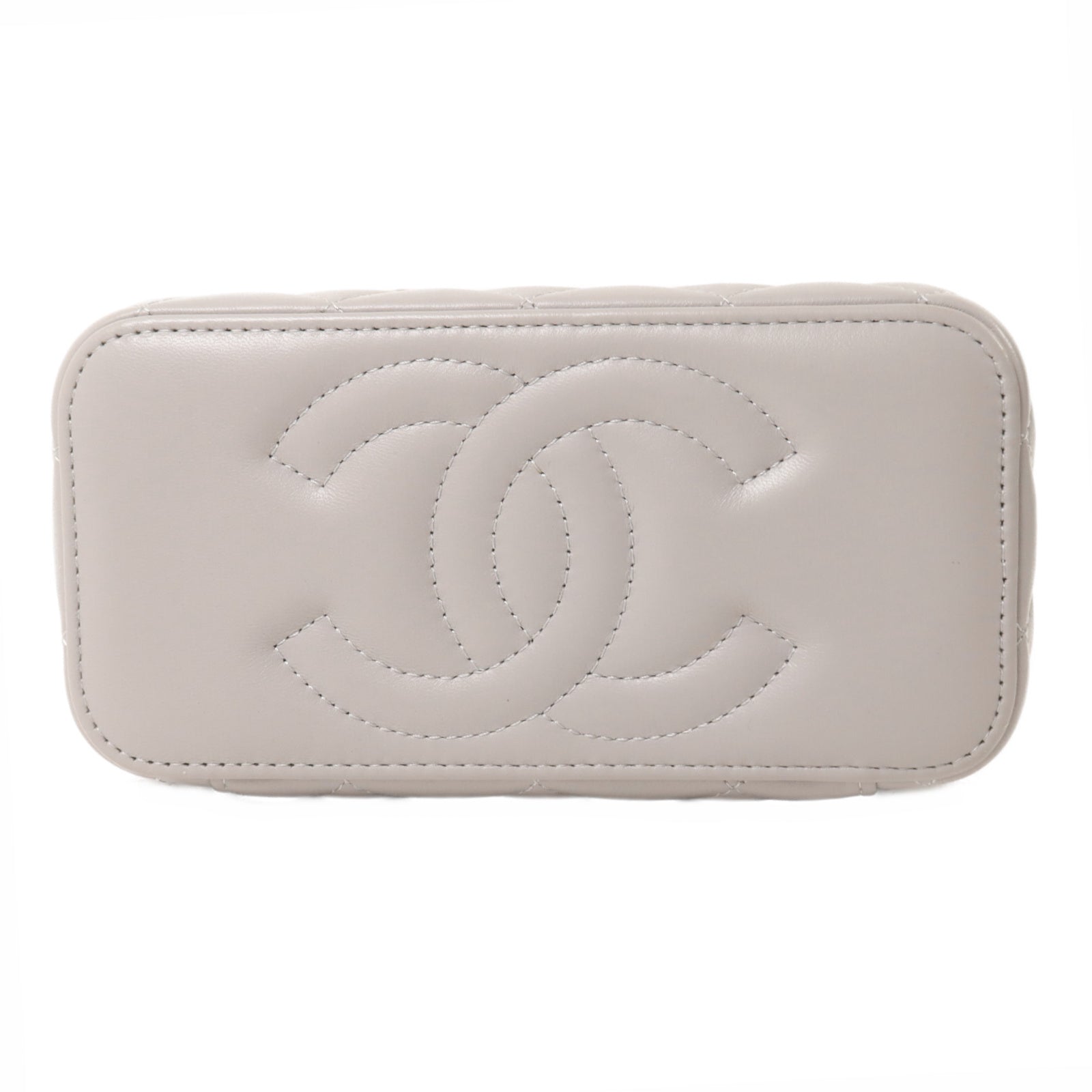 CHANEL 羊皮皮革Vanity Case鏈帶肩背袋