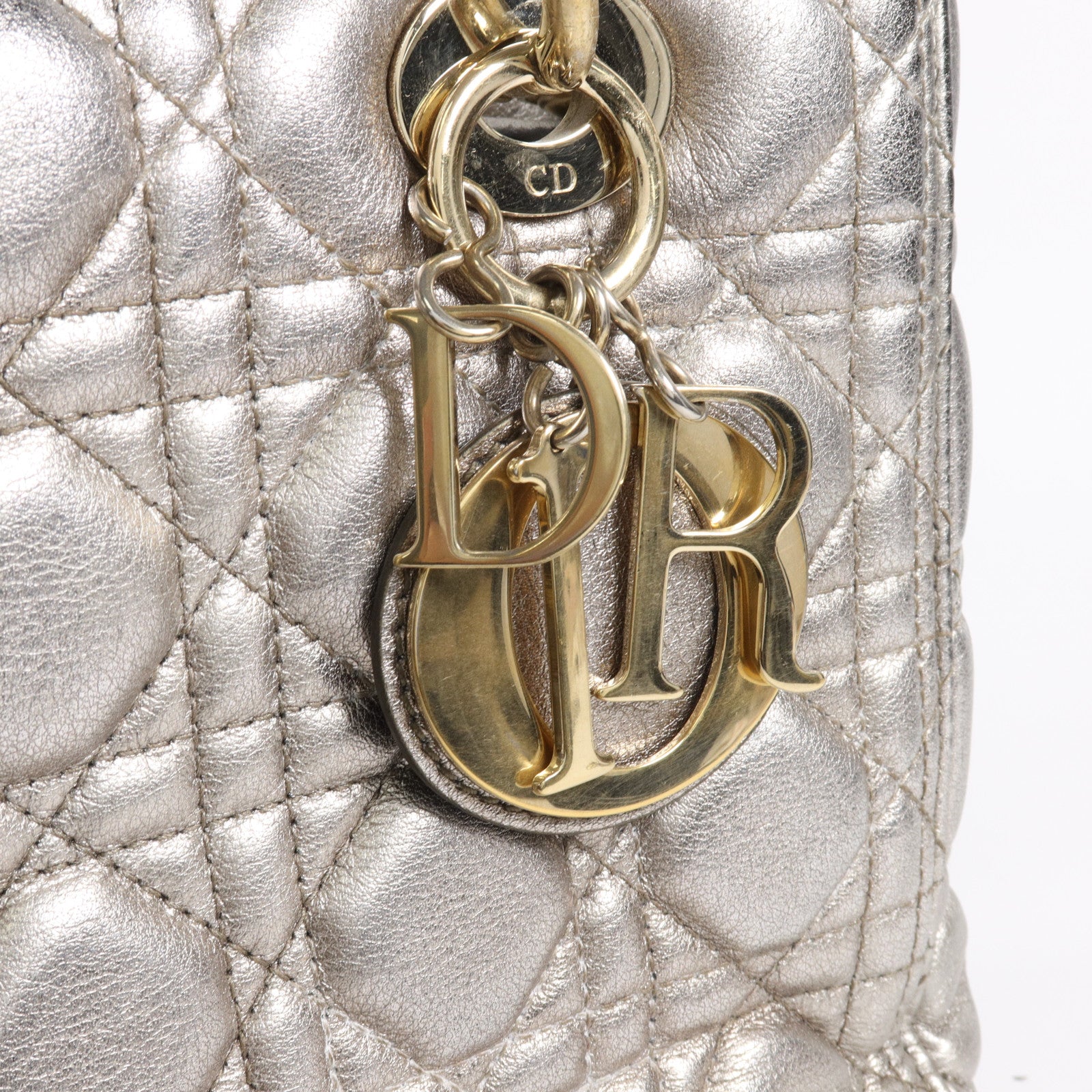 Dior 羊皮皮革Lady Dior Medium手挽肩背兩用袋