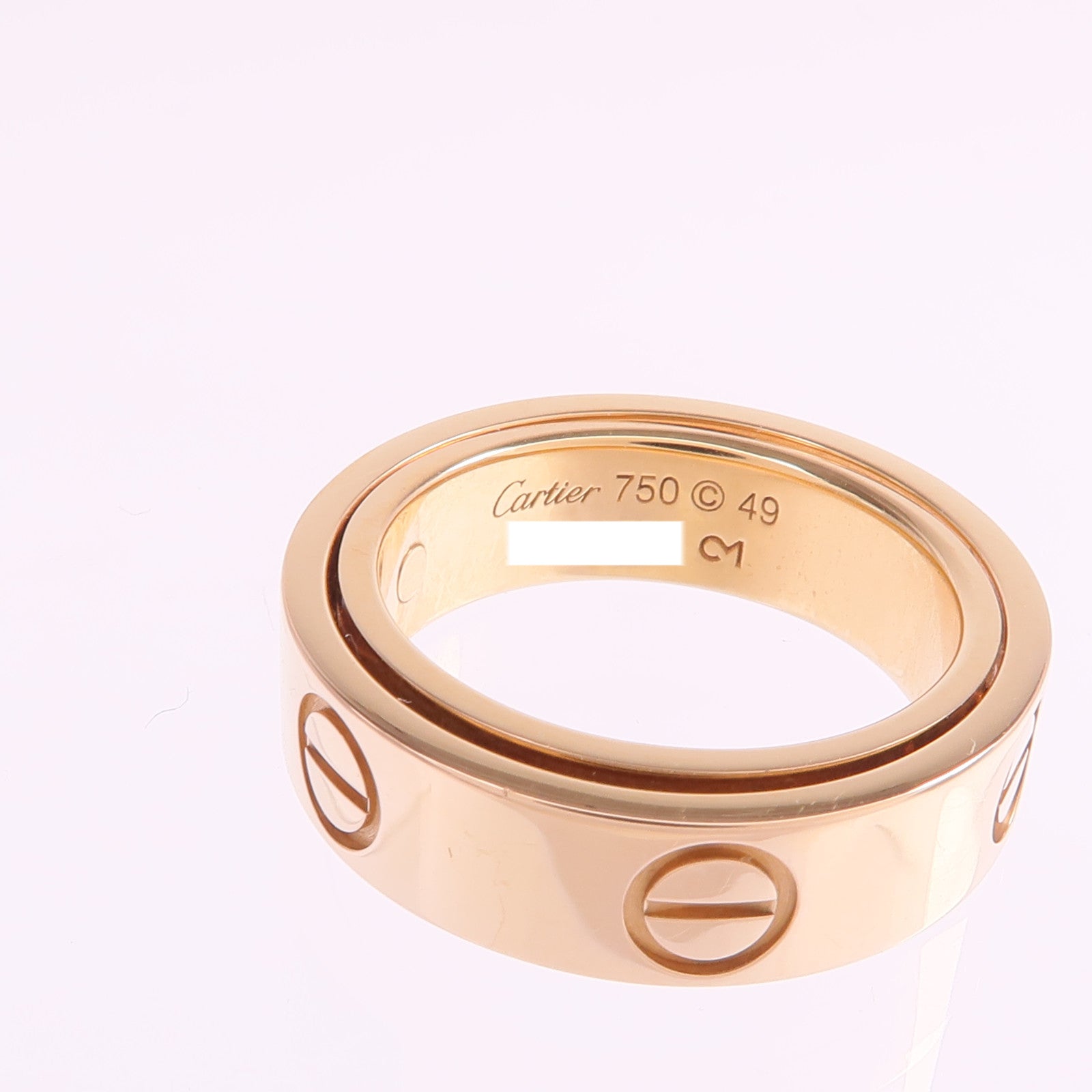 CARTIER 18K玫瑰金Secret Love Ring戒指Cartier#49/US#5