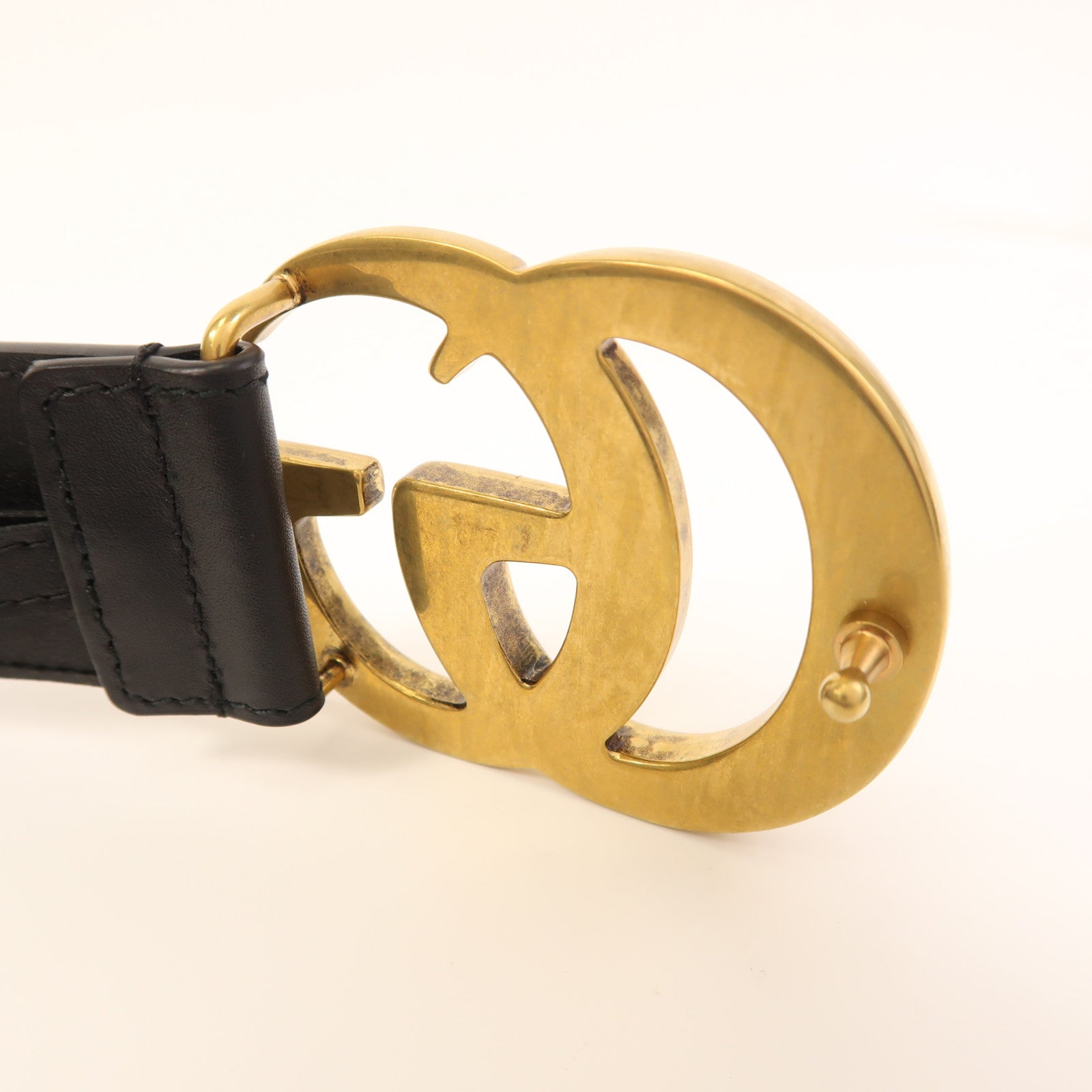 GUCCI 牛皮皮革Belt金扣皮帶