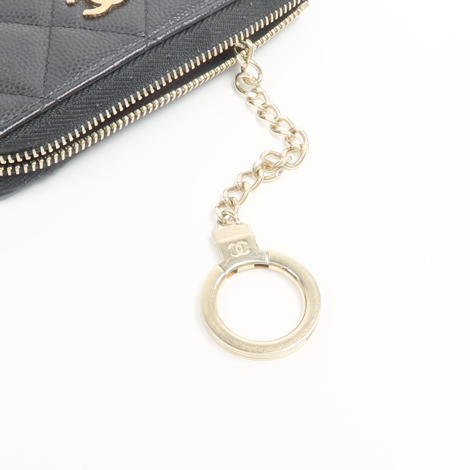 CHANEL 牛皮皮革Coin&Key Holder鎖匙包