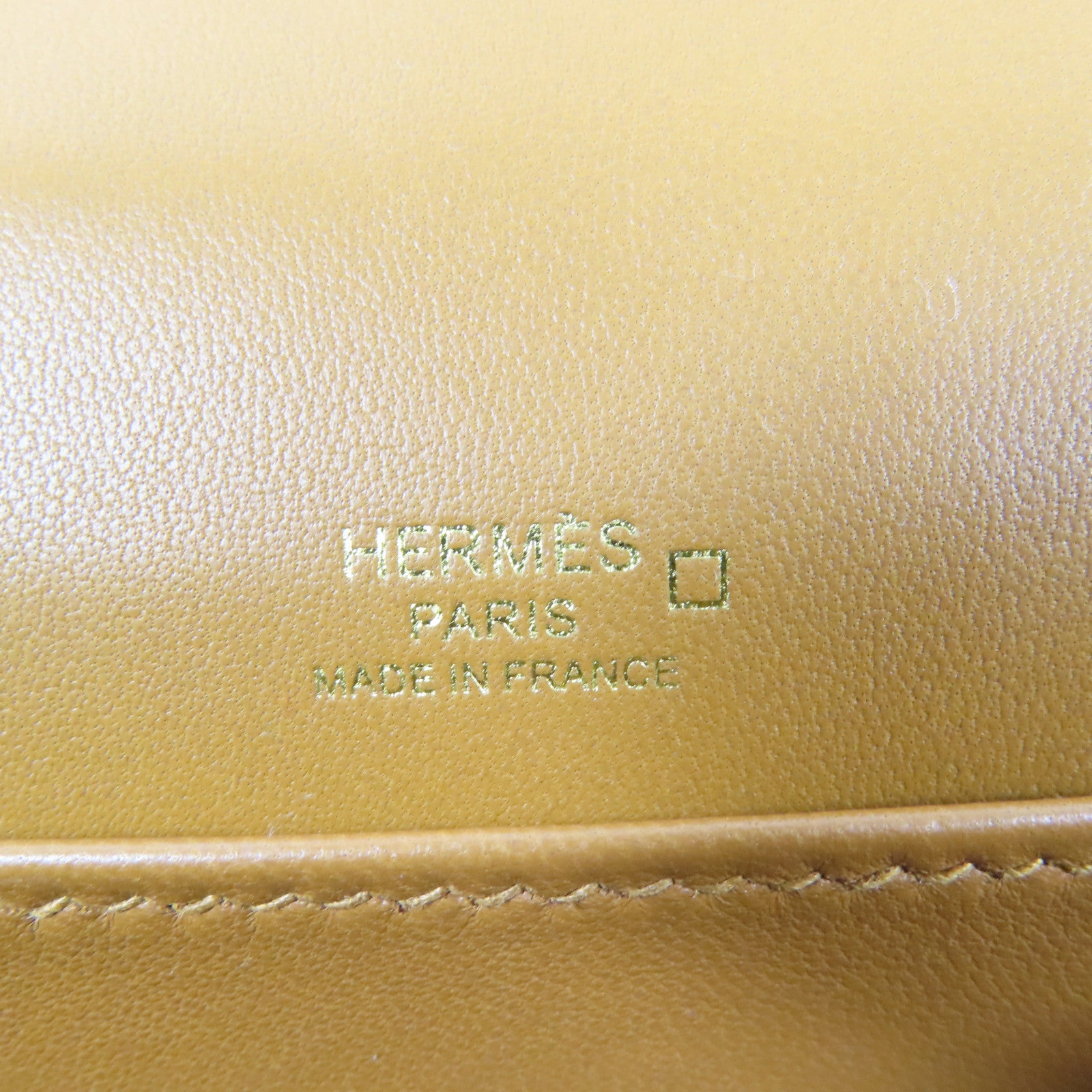 HERMES 鱷魚皮革Mini Roulis金扣肩背袋Gold