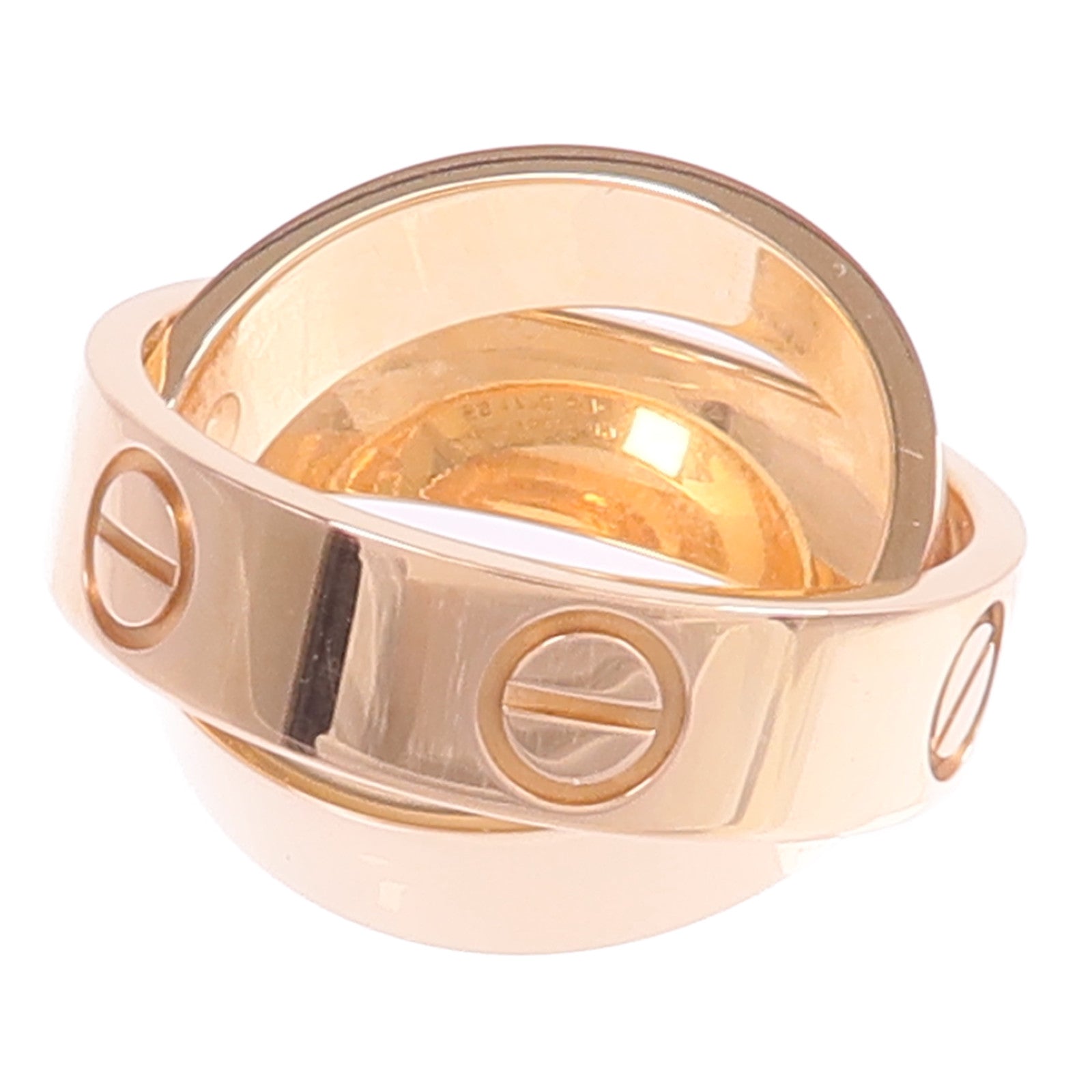 CARTIER 18K玫瑰金Secret Love Ring戒指Cartier#49/US#5