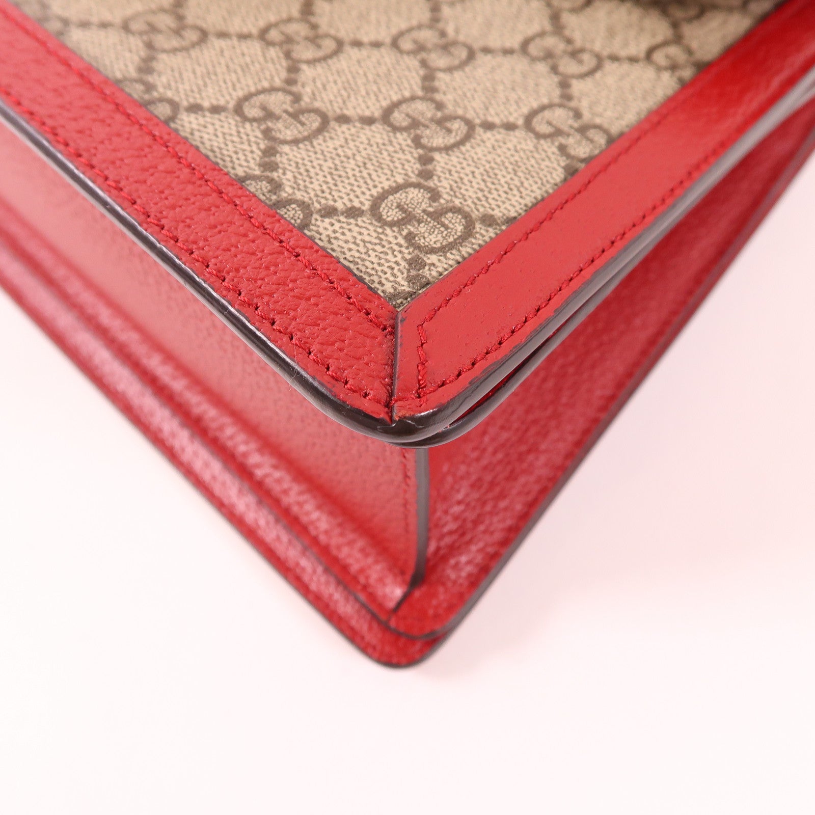 GUCCI 塗層帆布Queen Margaret金扣手挽肩背兩用袋