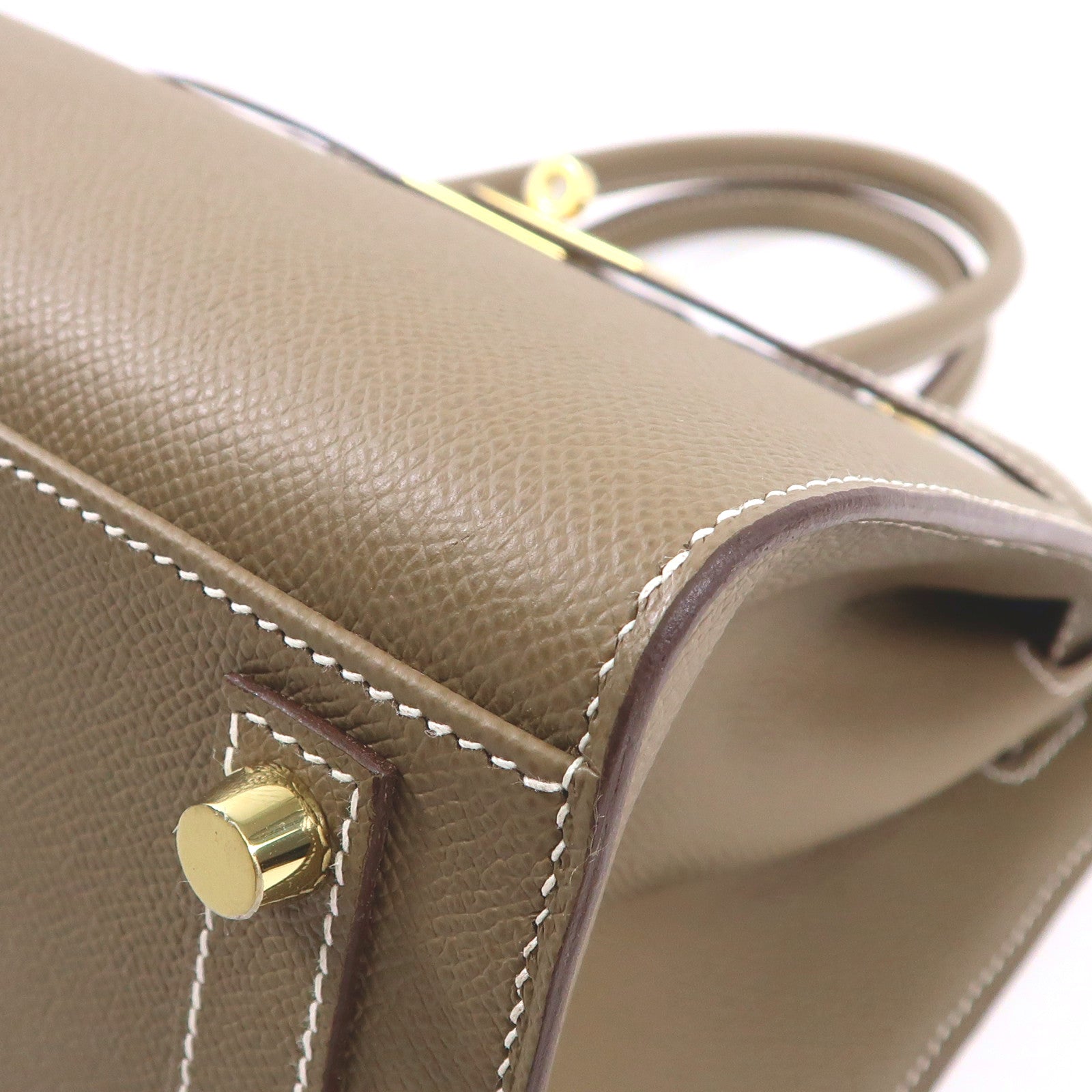 HERMES Epsom皮革Birkin 30金扣手挽袋Etoupe