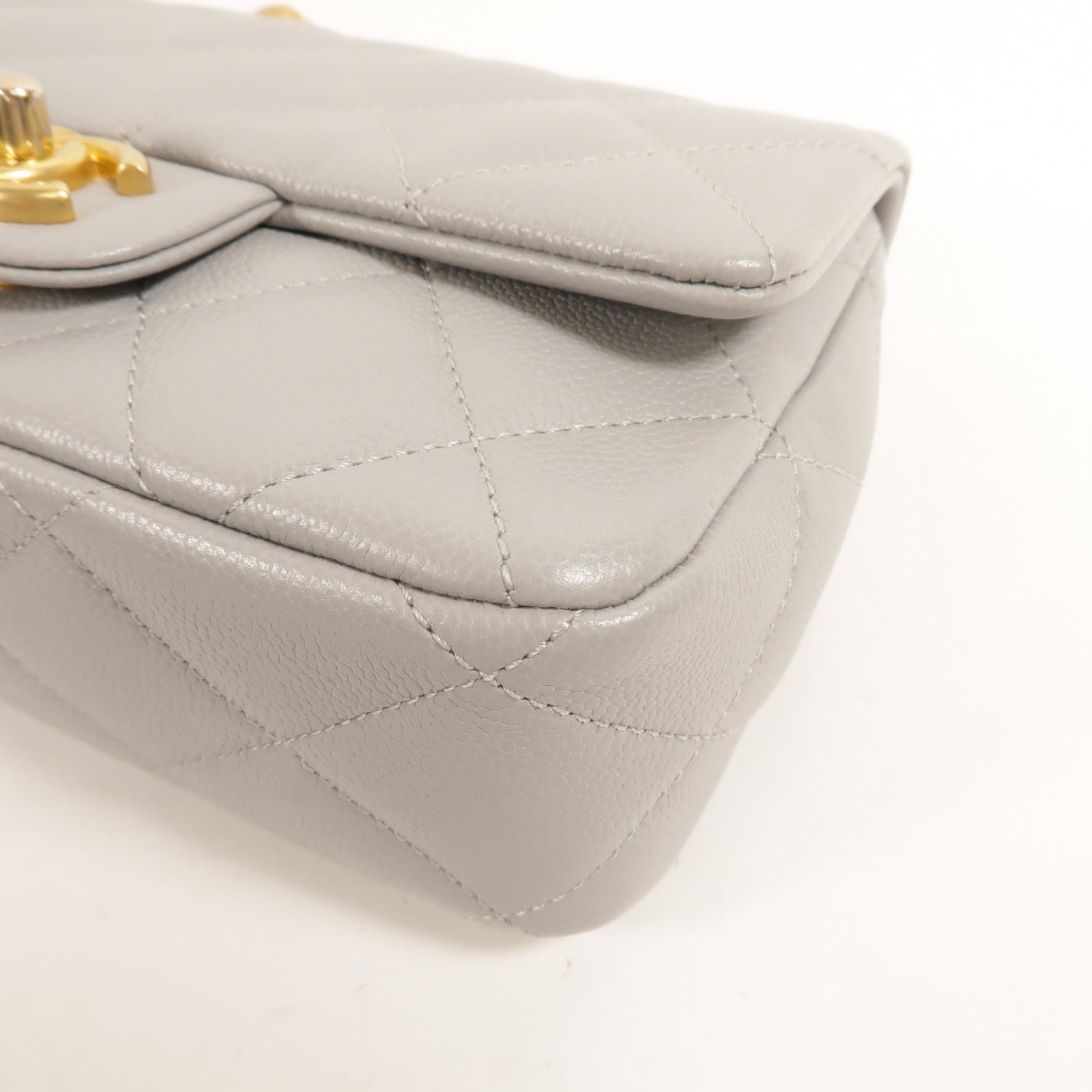 CHANEL 牛皮皮革Mini Coco Shoulder鏈帶肩背袋
