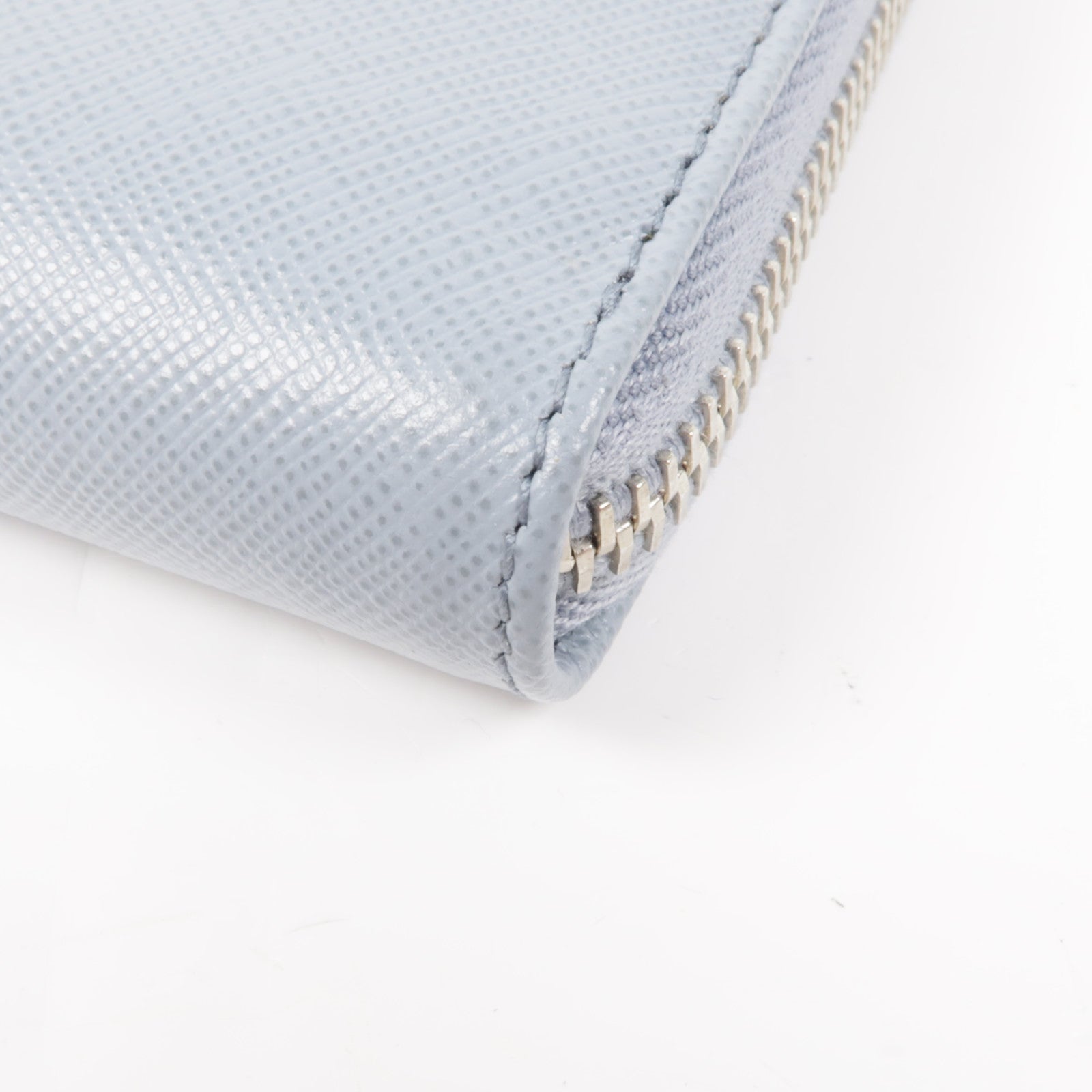 PRADA Saffiano皮革Long Wallet銀扣長錢包