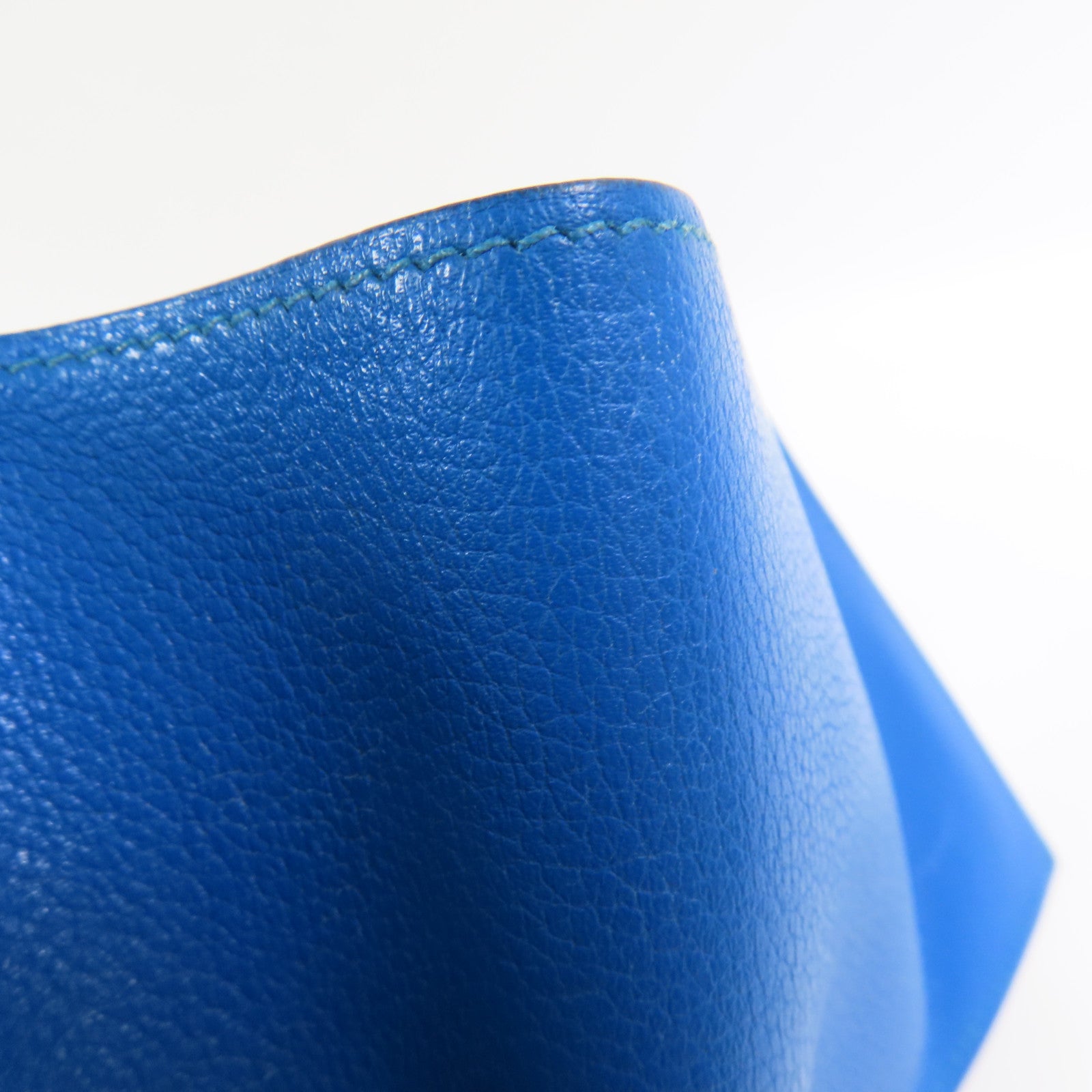HERMES Evercolor皮革Citizen Twill Compact Wallet短錢包Bleu Hydra
