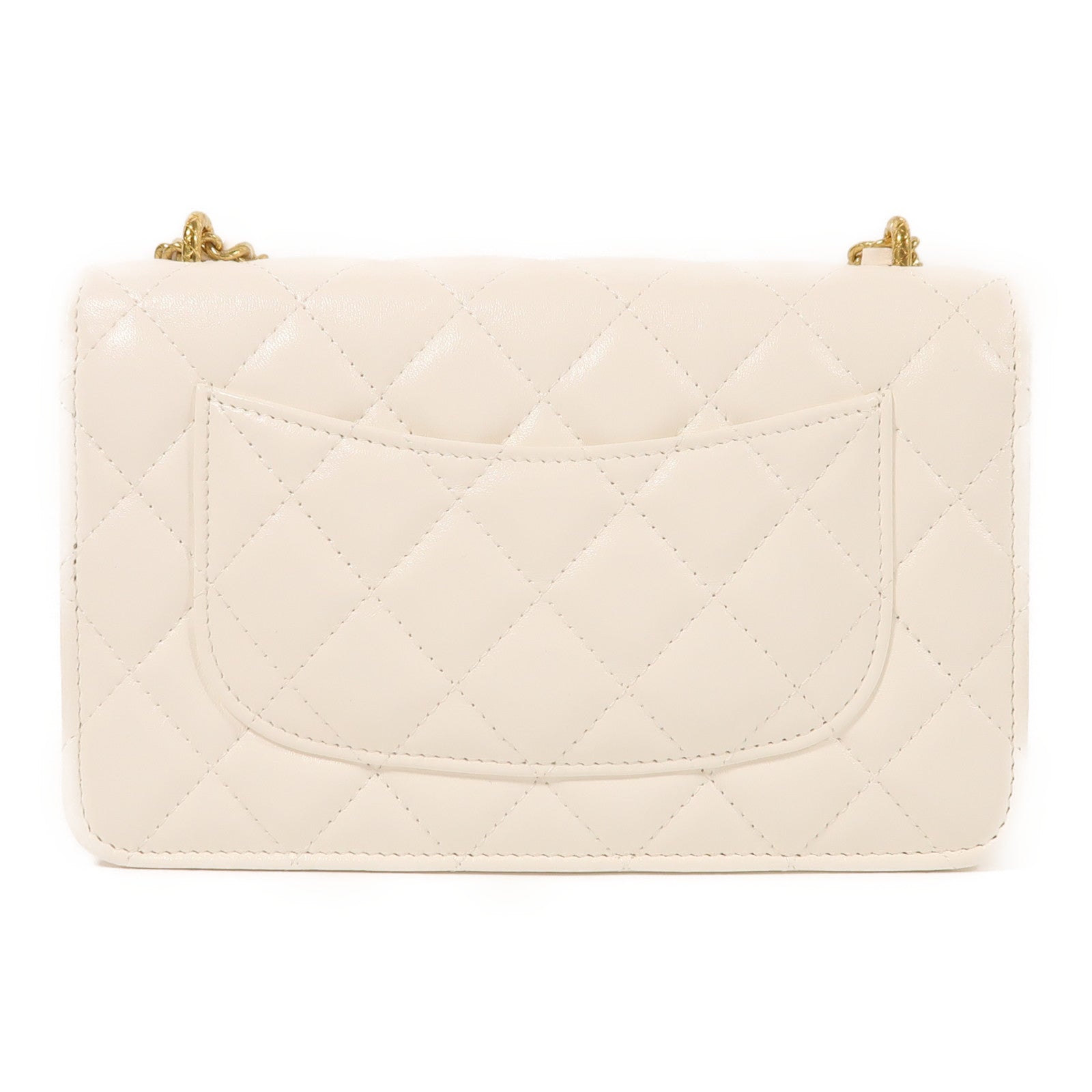 CHANEL 牛皮皮革WOC Wallet On Chain金扣鏈帶肩背袋