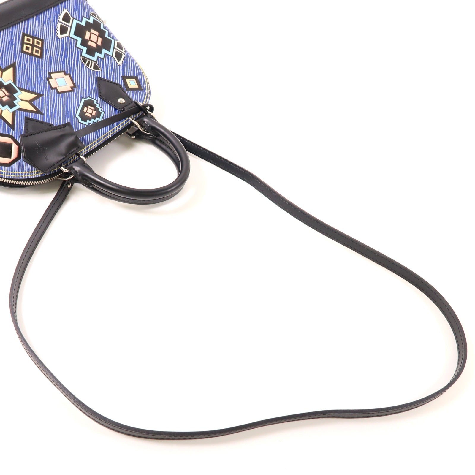 LOUIS VUITTON Epi Denim Alma BB銀扣手挽肩背兩用袋