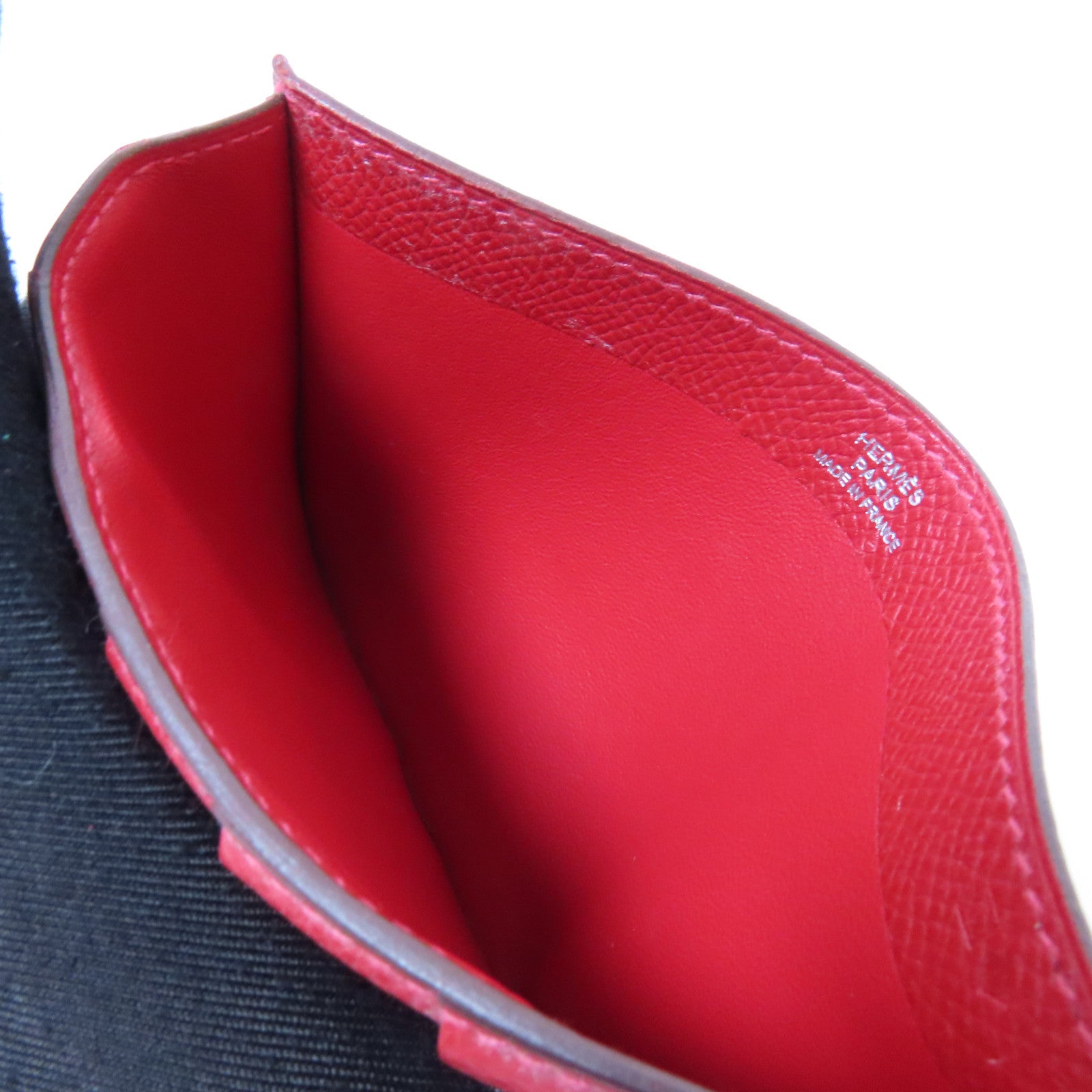 HERMES Epsom皮革Card Case卡片套Rouge Garance/紅色