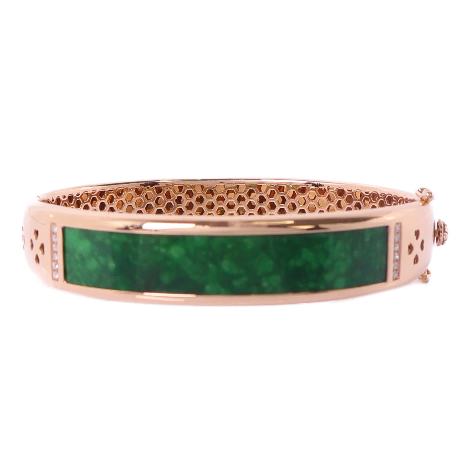 JEWELRY 18K玫瑰金Jade/Diamond Bracelet/Bangle翡翠/鑽石手鐲 – Brand Off Hong Kong ...