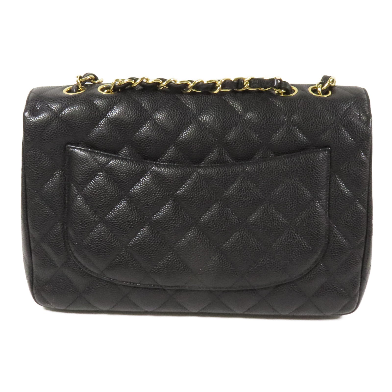 CHANEL 牛皮皮革Large Classic金扣鏈帶肩背袋