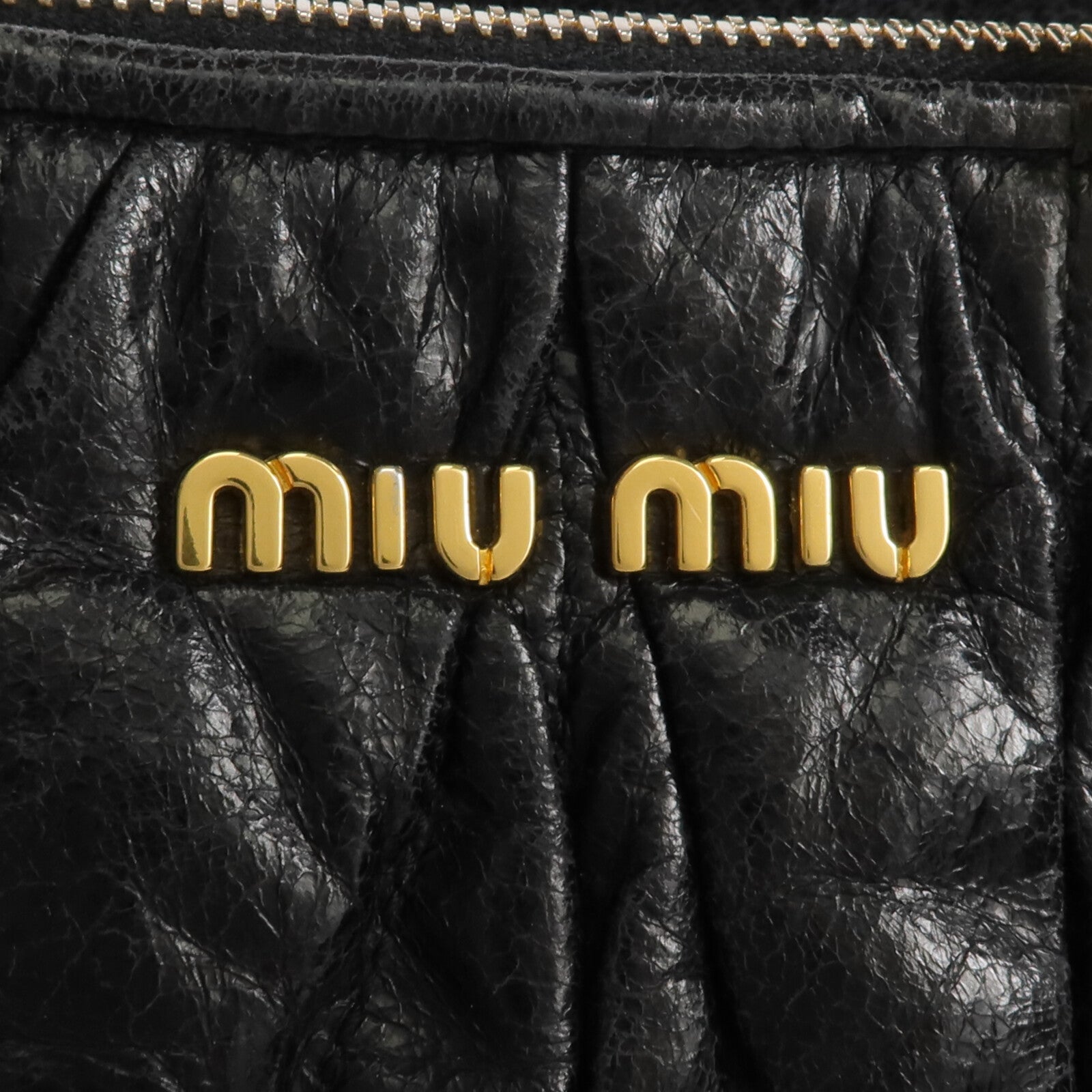 Miu Miu 牛皮皮革2 Way Shoulder金扣手挽肩背兩用袋