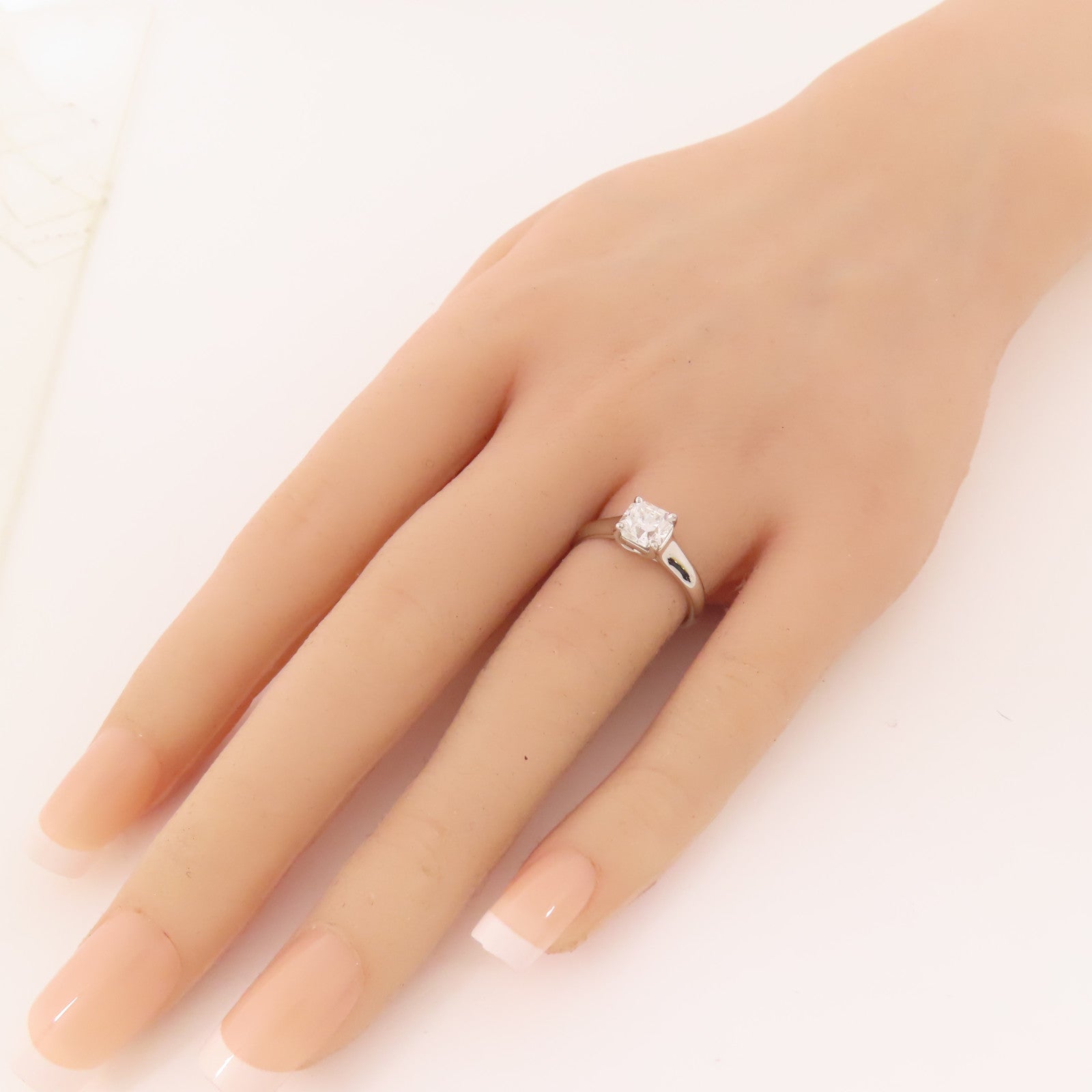 TIFFANY＆CO PT950/鑽石Lucida Solitaire Diamond戒指US#6