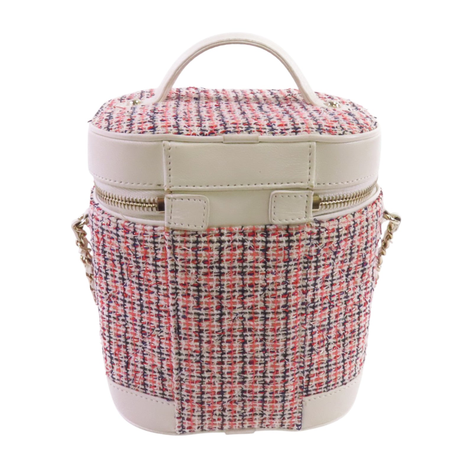 CHANEL 斜紋軟呢Chain Shoulder Bag金扣手挽肩背兩用袋