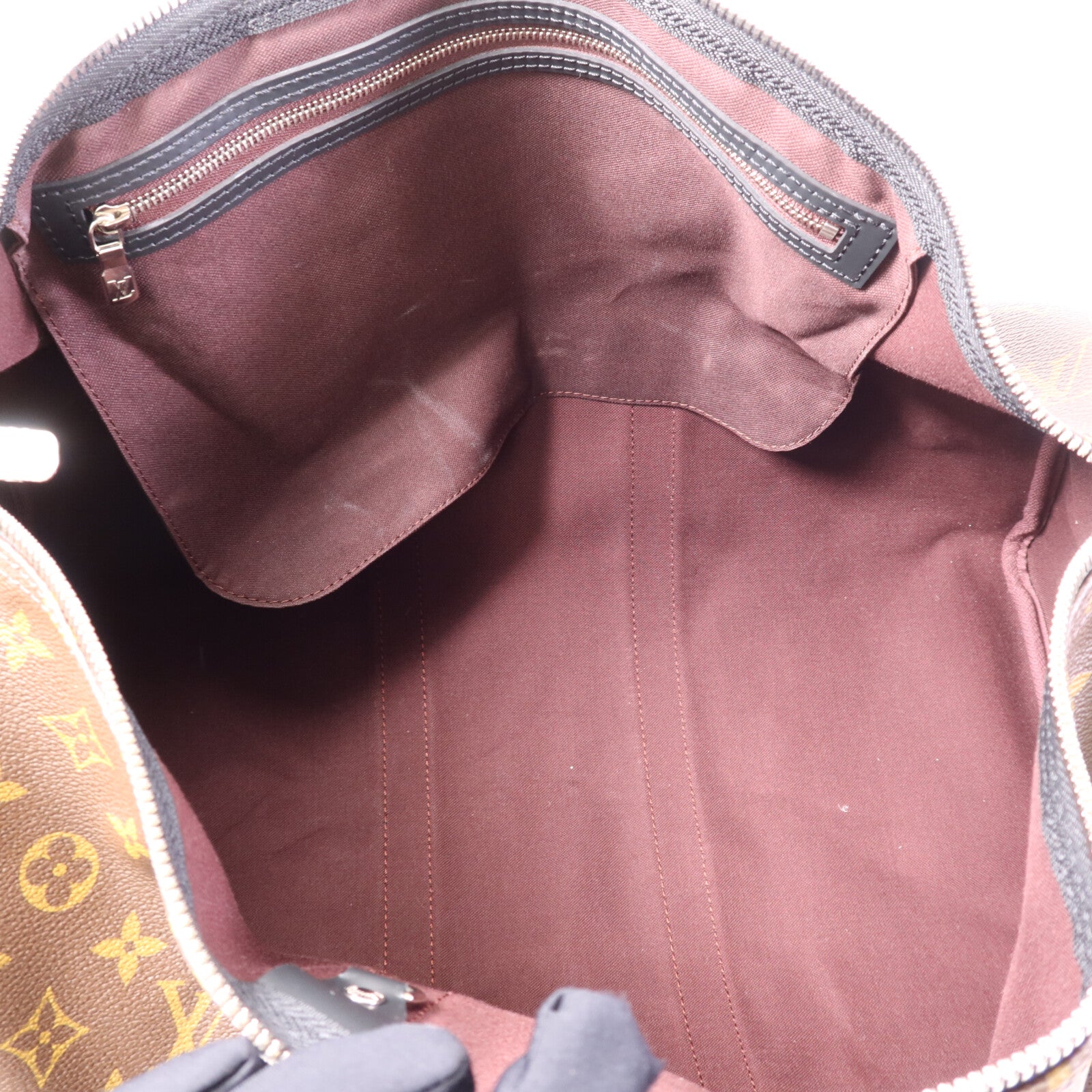 LOUIS VUITTON Monogram Keepall Bandoulière 45銀扣手挽肩背兩用袋