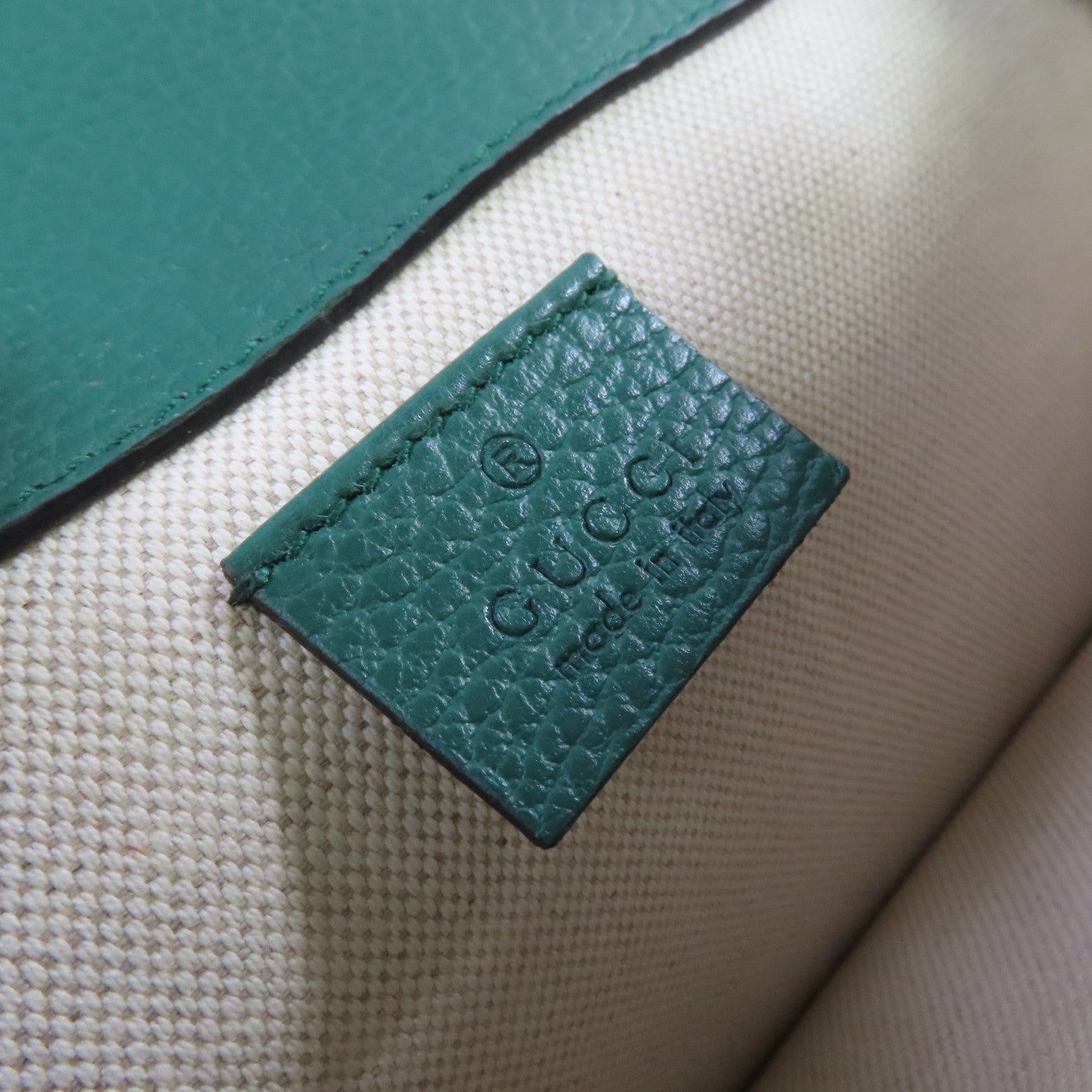 GUCCI 牛皮皮革Dionysus GG Small Shoulder Bag金扣鏈帶肩背袋綠色