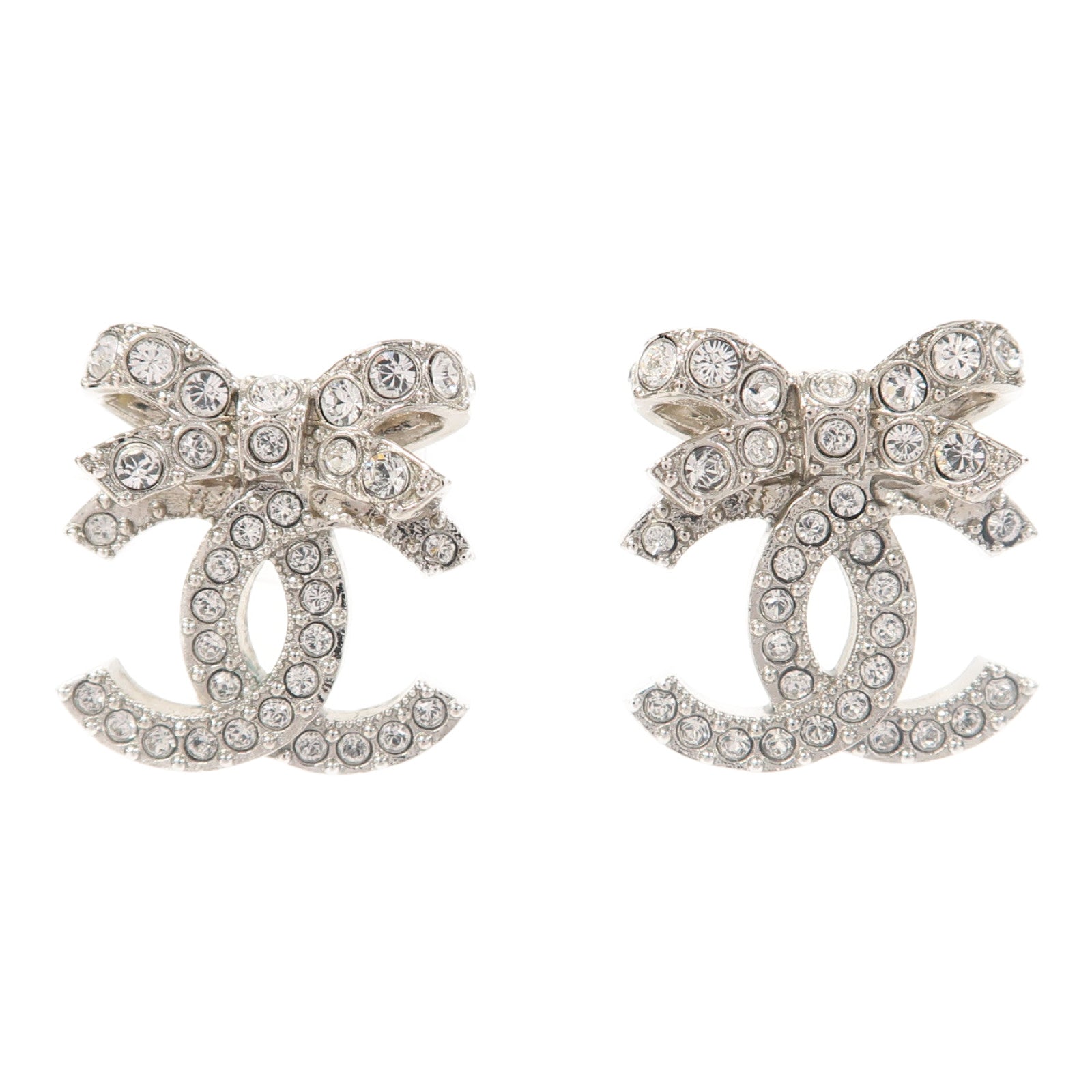 CHANEL 金屬Earrings耳環銀色