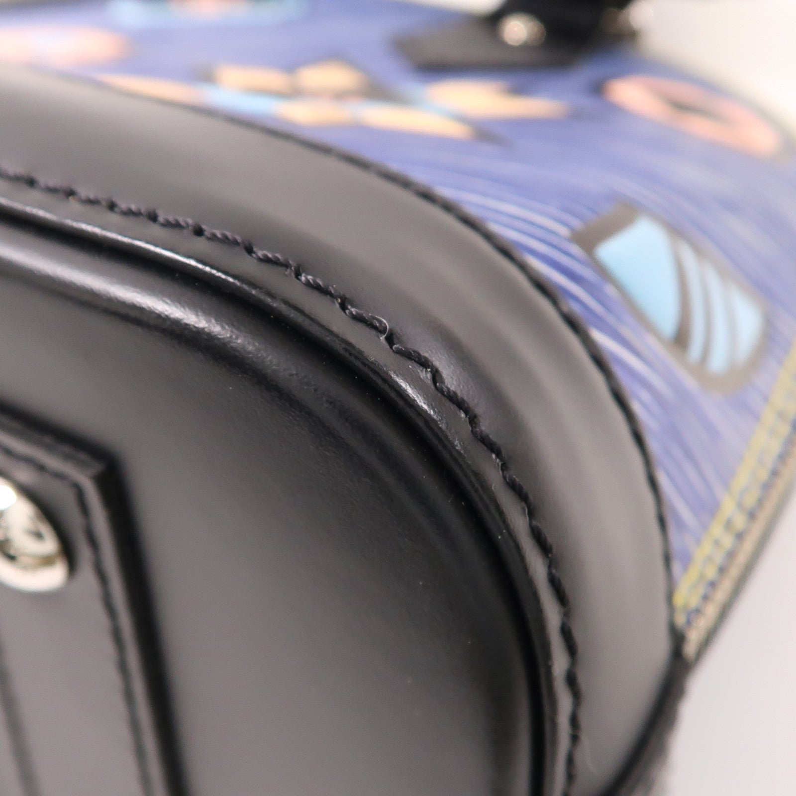 LOUIS VUITTON Epi Denim Alma BB銀扣手挽肩背兩用袋