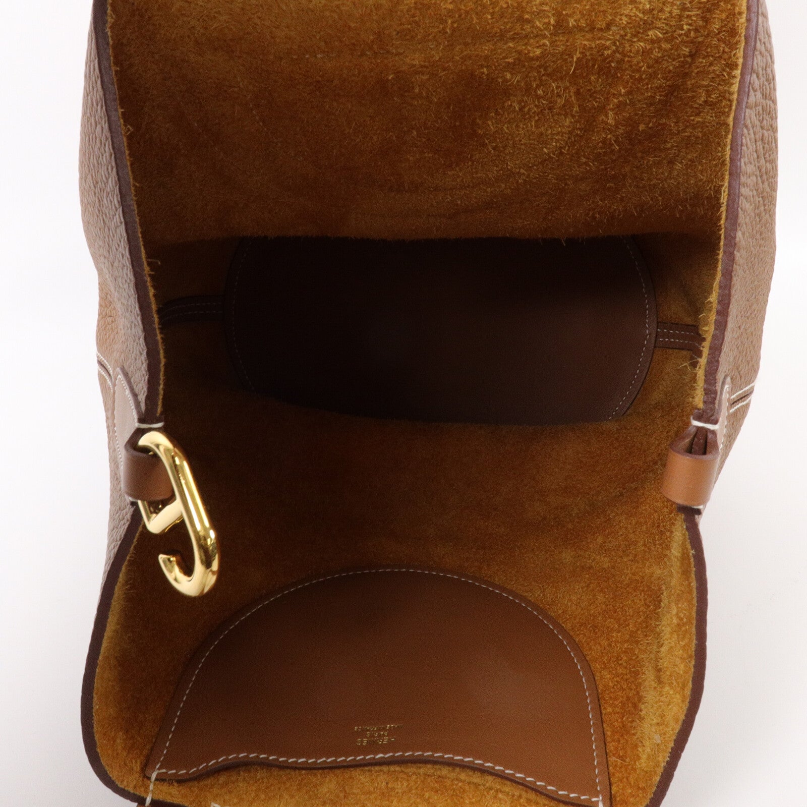 HERMES Clemence皮革In The Loop 23手挽袋Gold