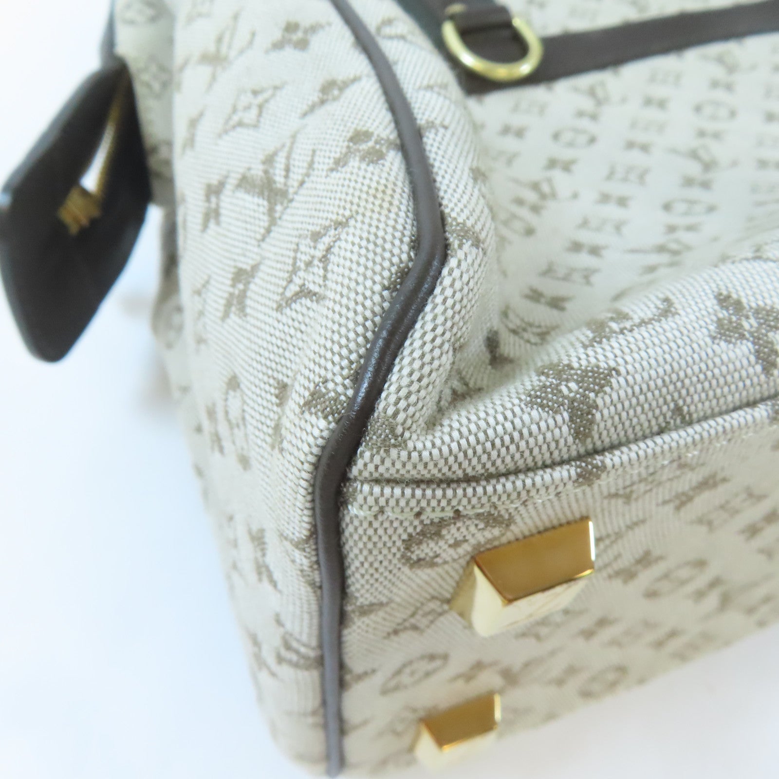 LOUIS VUITTON Monogram Mini Josephine GM金扣手挽袋綠色/啡色