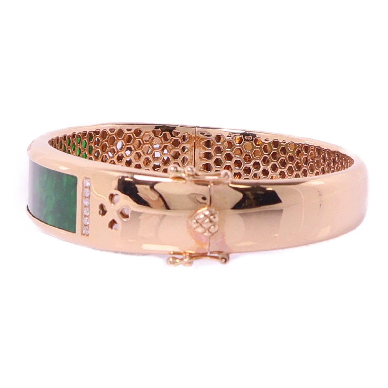 JEWELRY 18K玫瑰金Jade/Diamond Bracelet/Bangle翡翠/鑽石手鐲